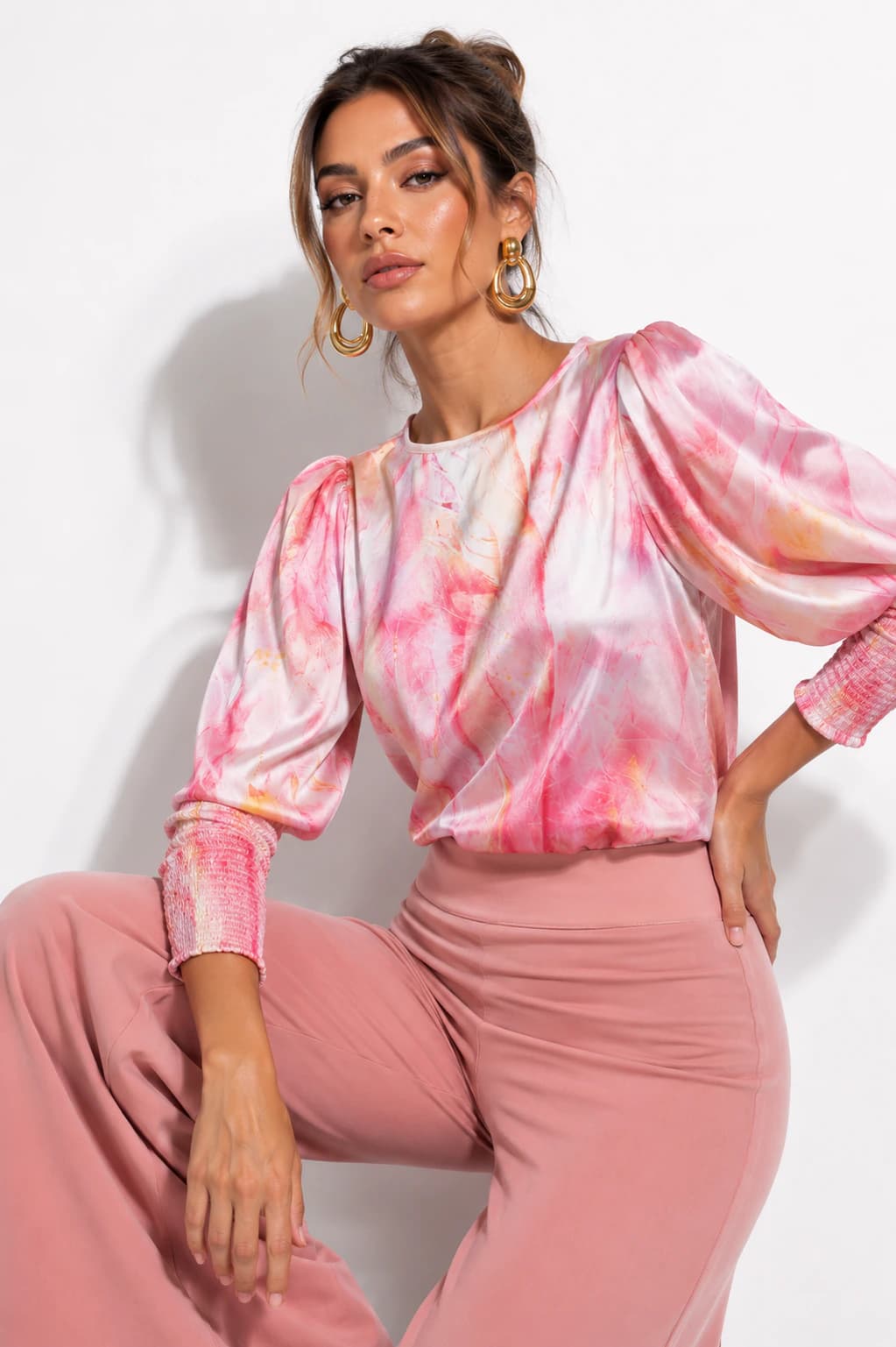 Blusa Arkansas Plumas Salmon - imagen 4