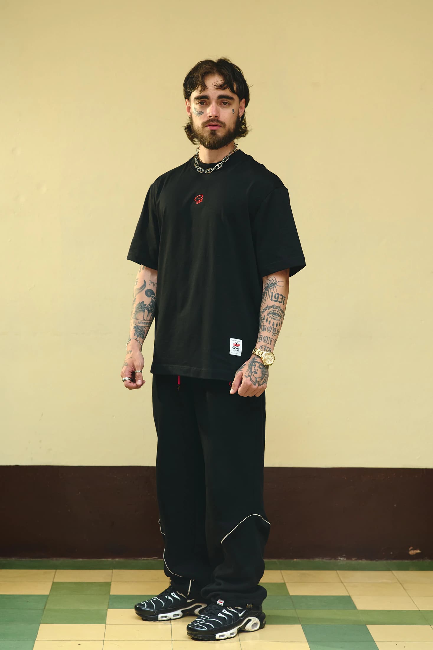 Camiseta G Negro Fino