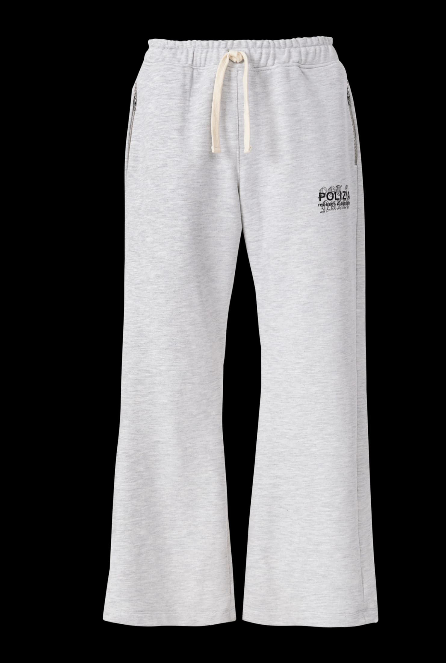 POLIZIA GRAY FLARED SWEATPANTS