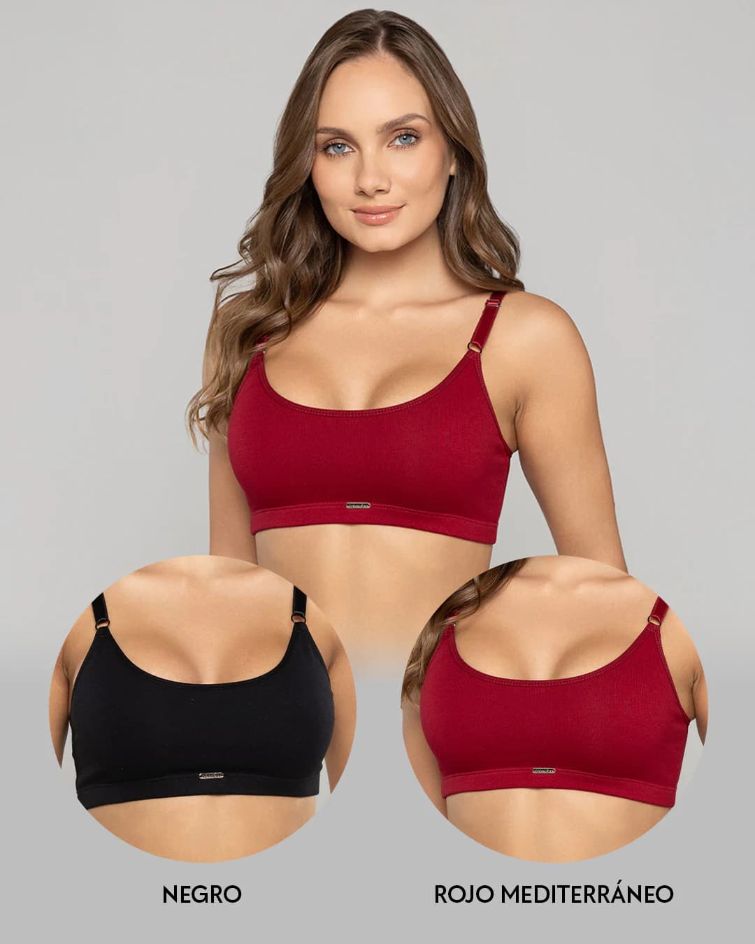 Dúo Top Básico en Algodón para Mujer Reymon Ref. 8925 Cómodo Sin Varillas ni Copas - imagen 2
