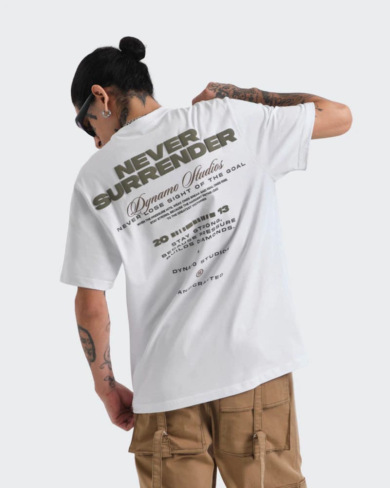 Camiseta Blanca Regular Surrender - imagen 1