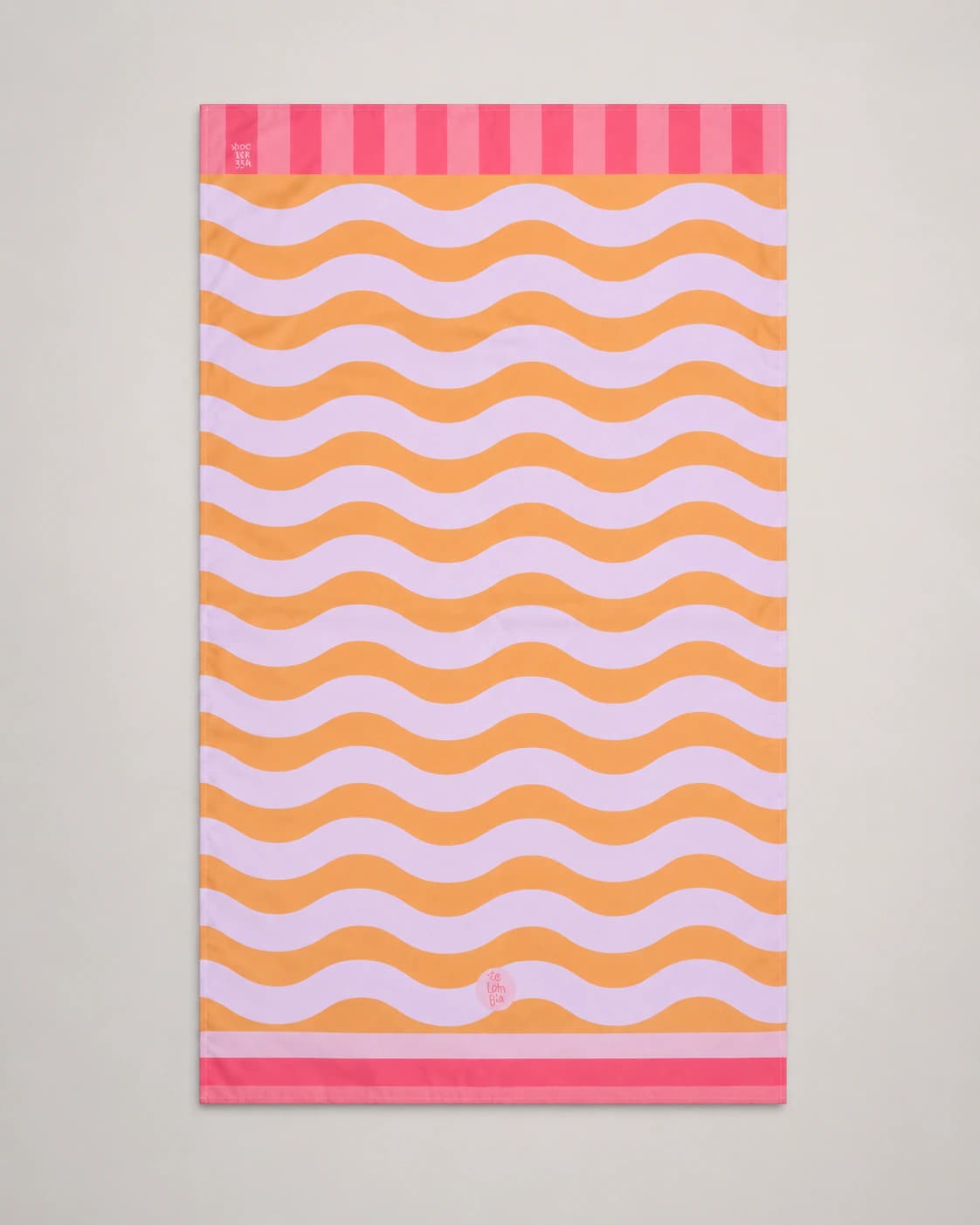 Toalla Estampada Ondas Naranja - imagen 1