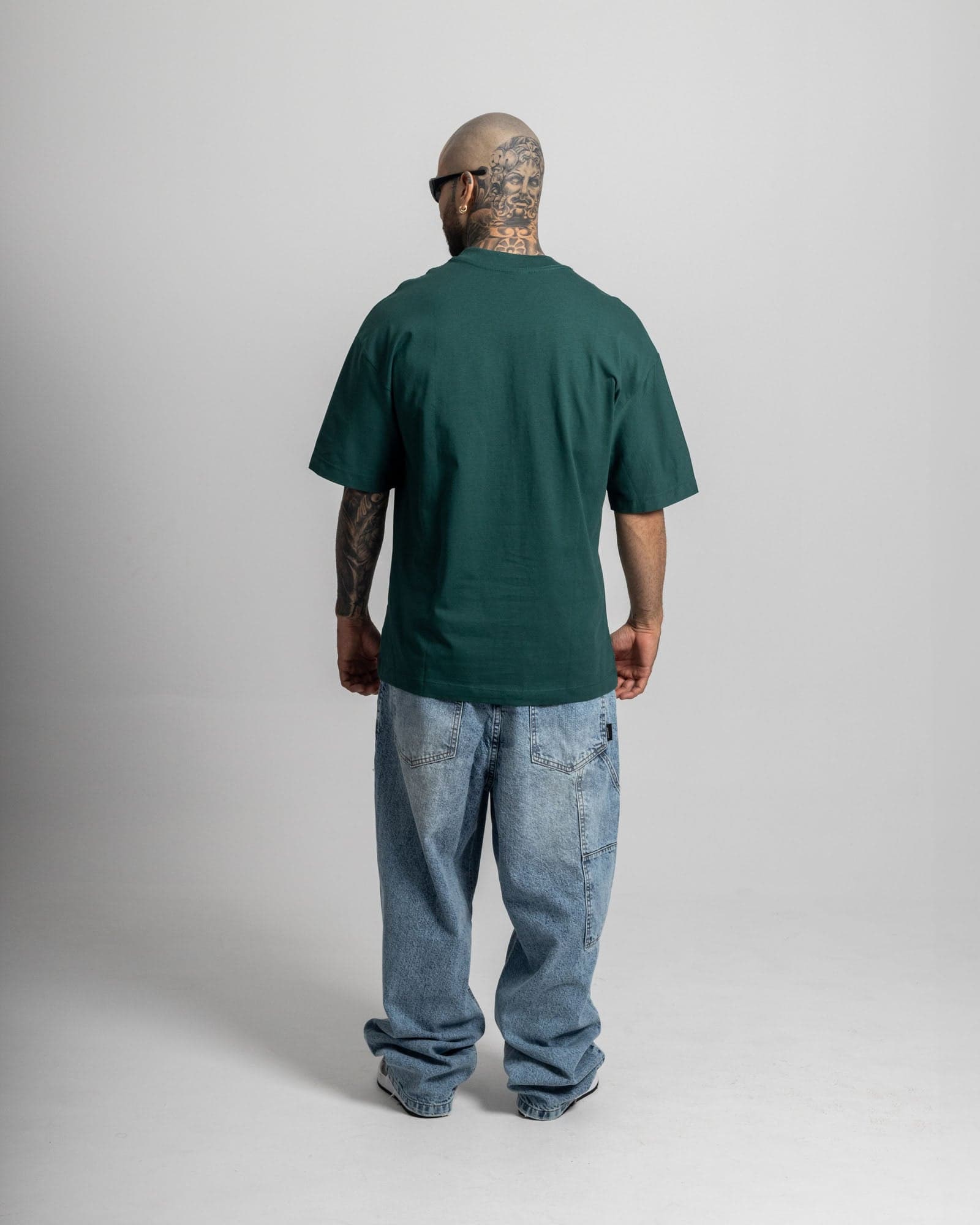 Camiseta Oversize Básica Verde Botella - imagen 5