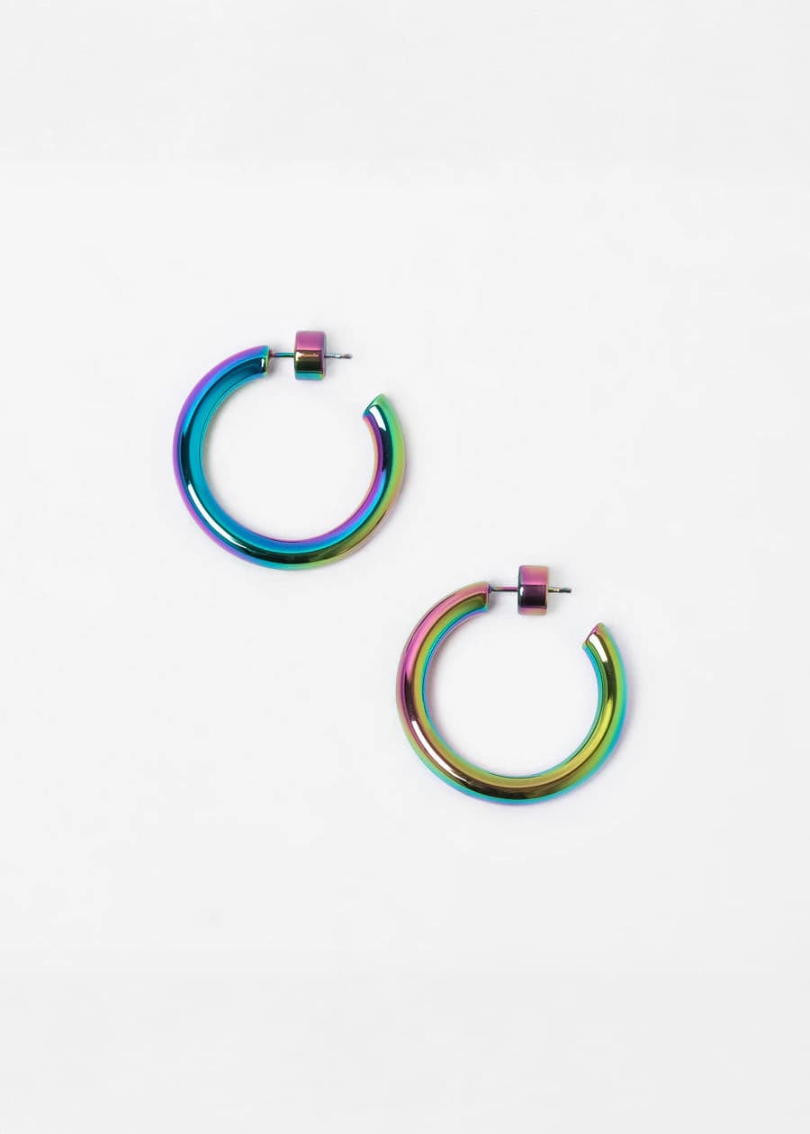 Small Chunky Hoops Holographic