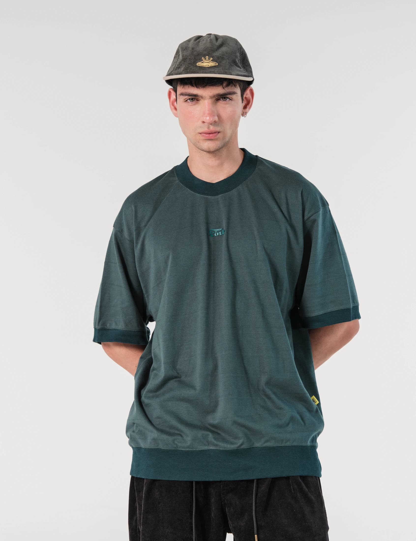 Camiseta Boxy Fit Bosque Verde Jade Hombre
