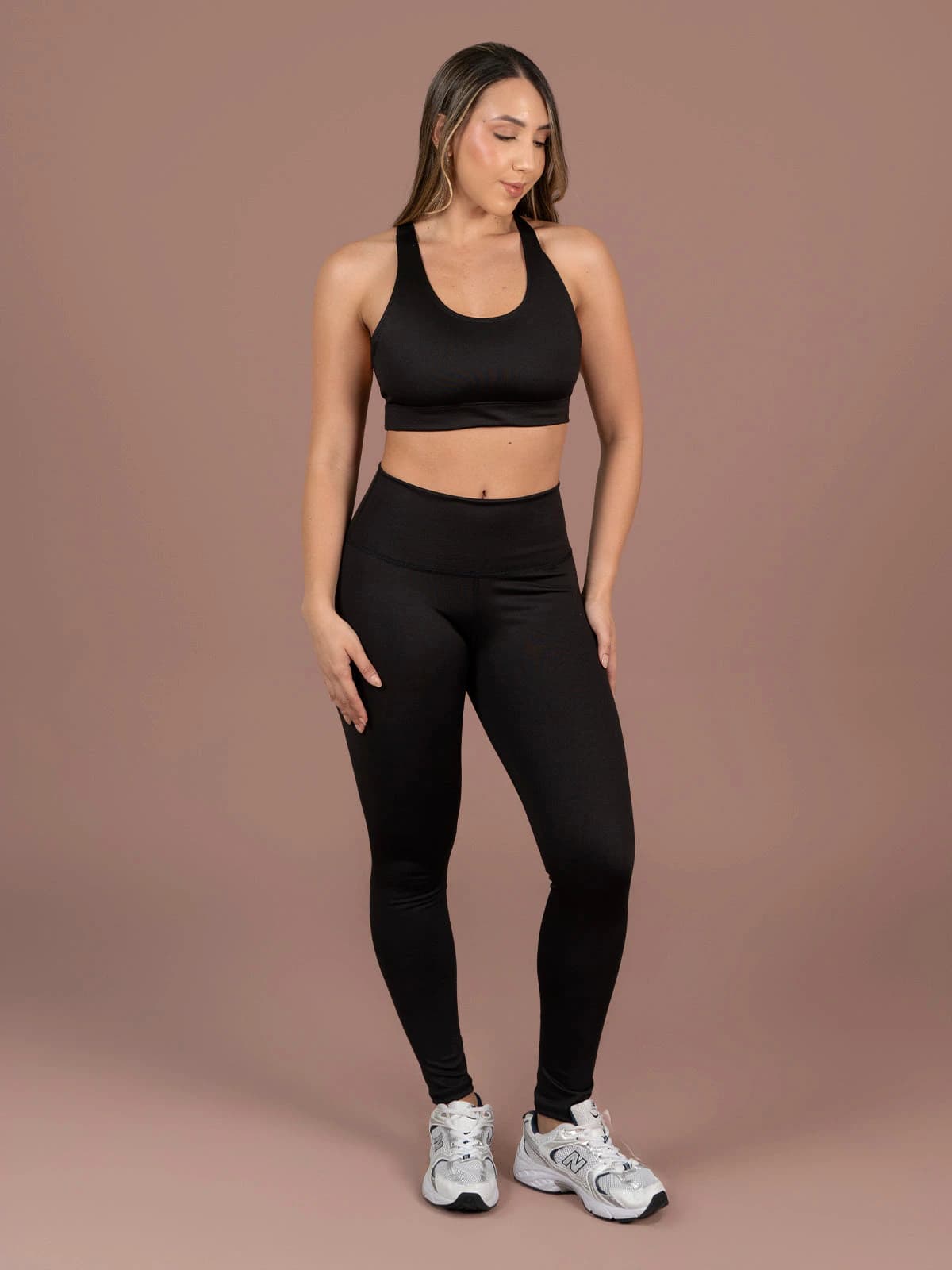 Black fitness leggins set - imagen 1