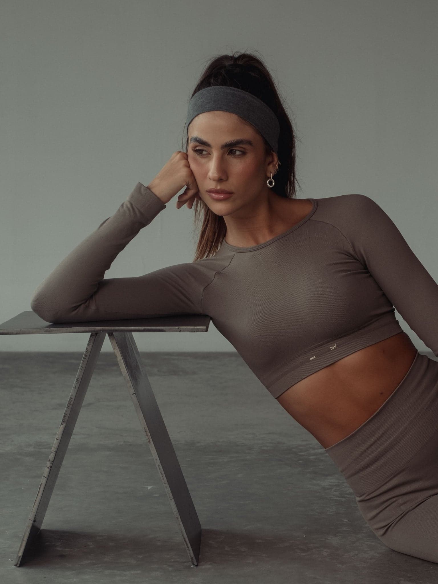 COTTON HEADBAND - GRAFITO GRAY - imagen 11