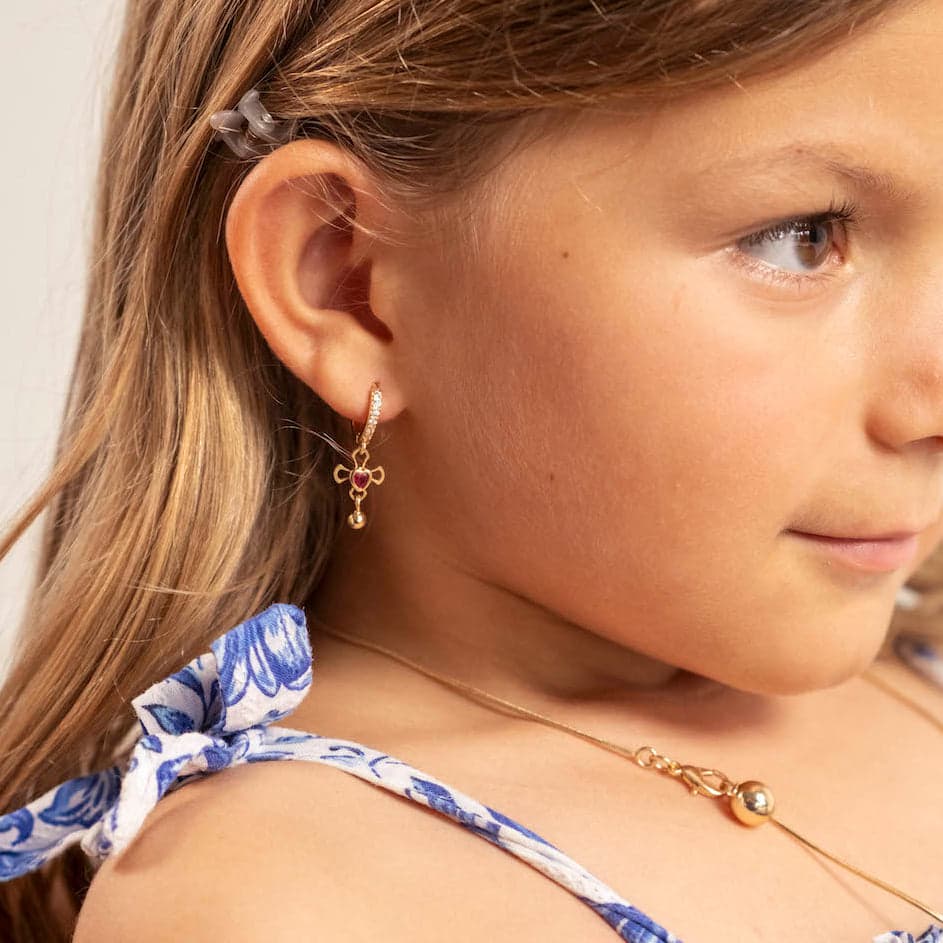 Mini Hoops Amor Fucsia - imagen 3