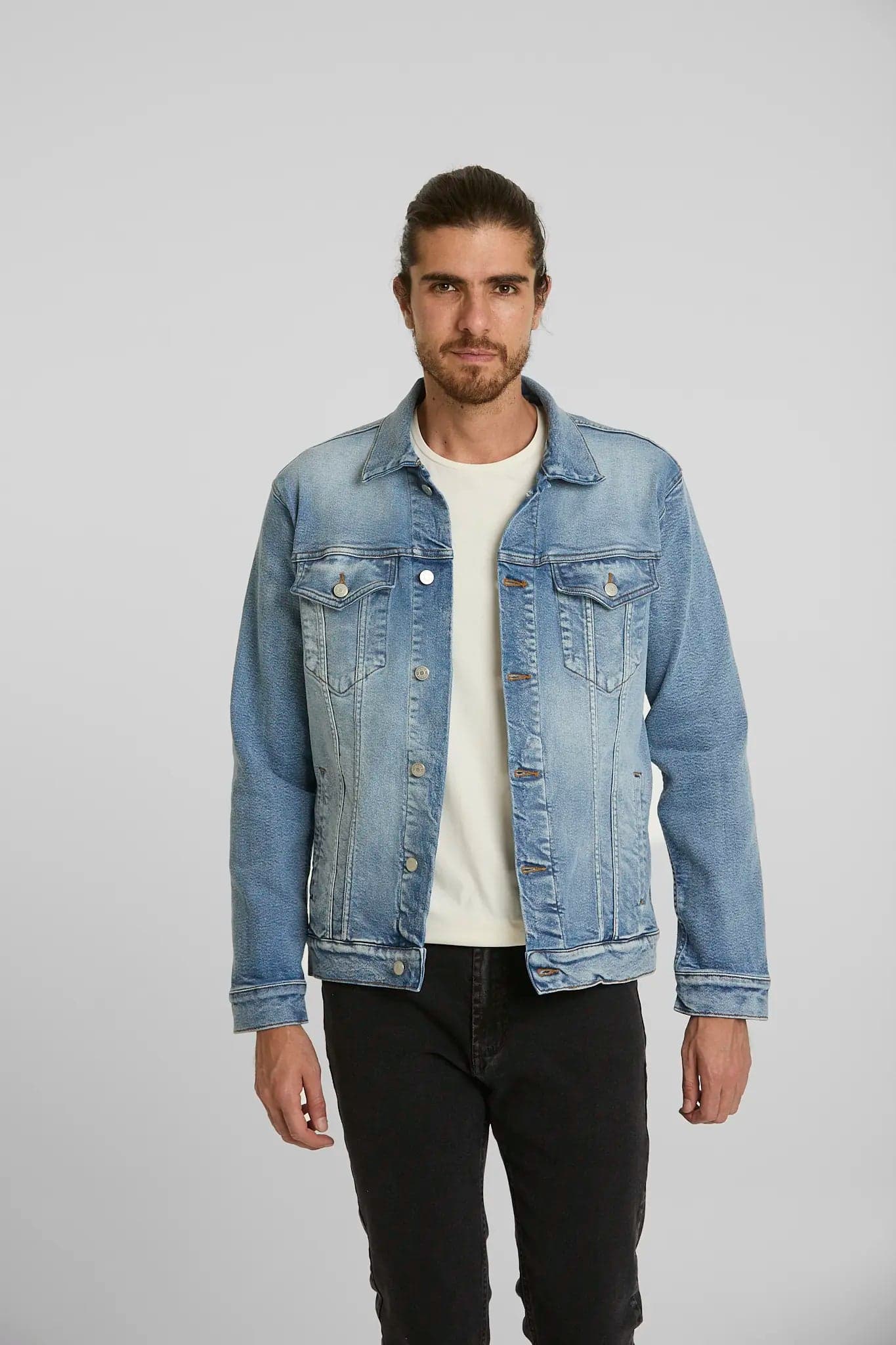 Chaqueta de Jean Azul Medio - imagen 3
