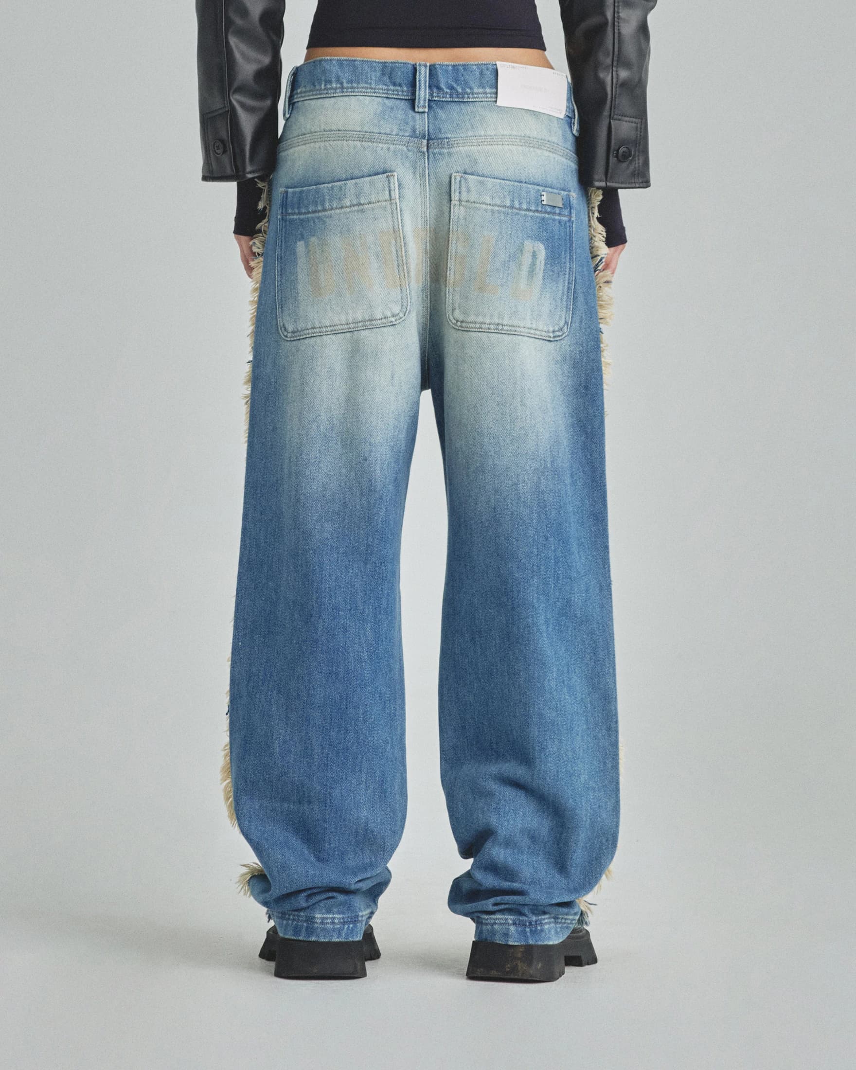 W Spring UNDRGLD Frayed Wide Jeans Blue - imagen 7
