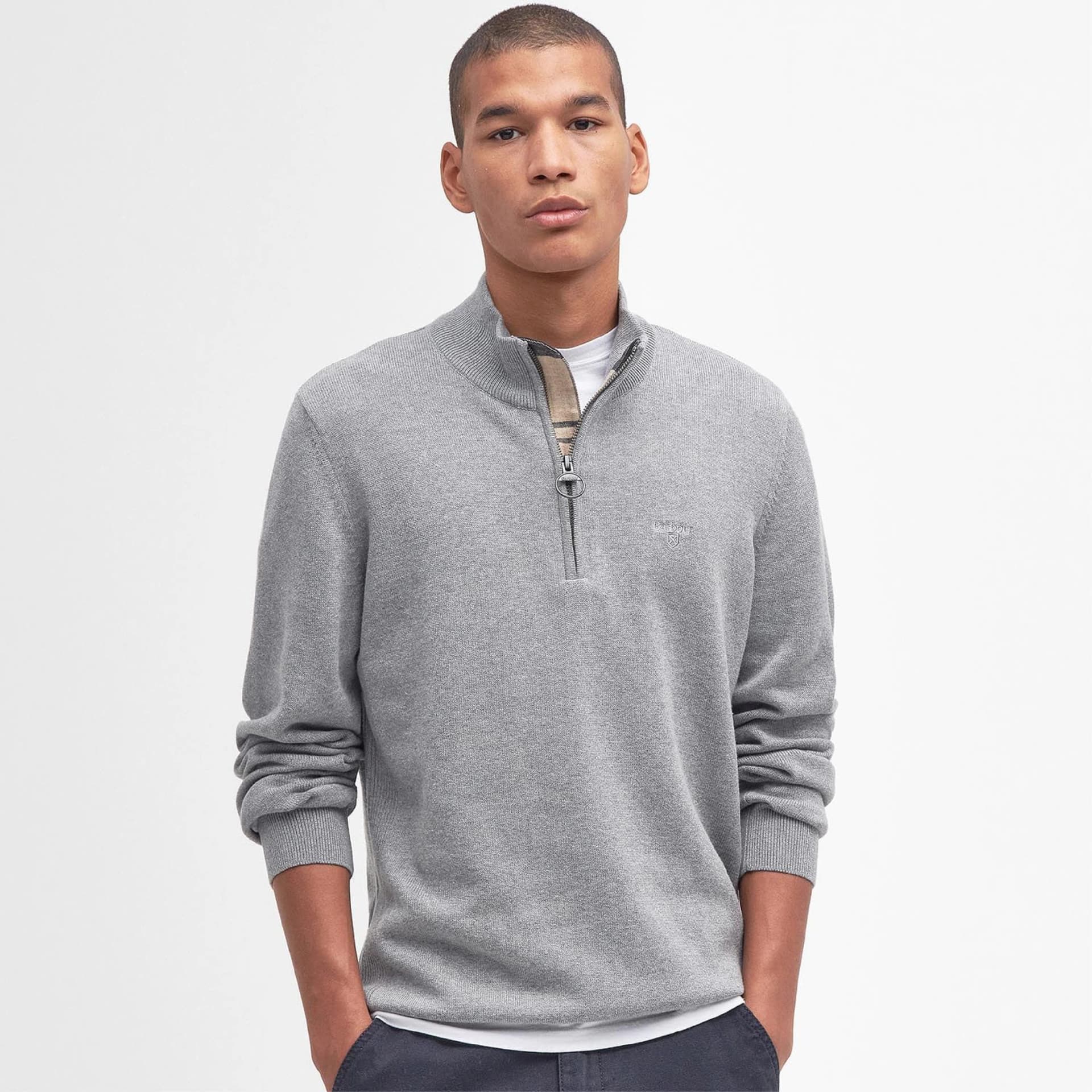 Cotton Half Zip Jumper