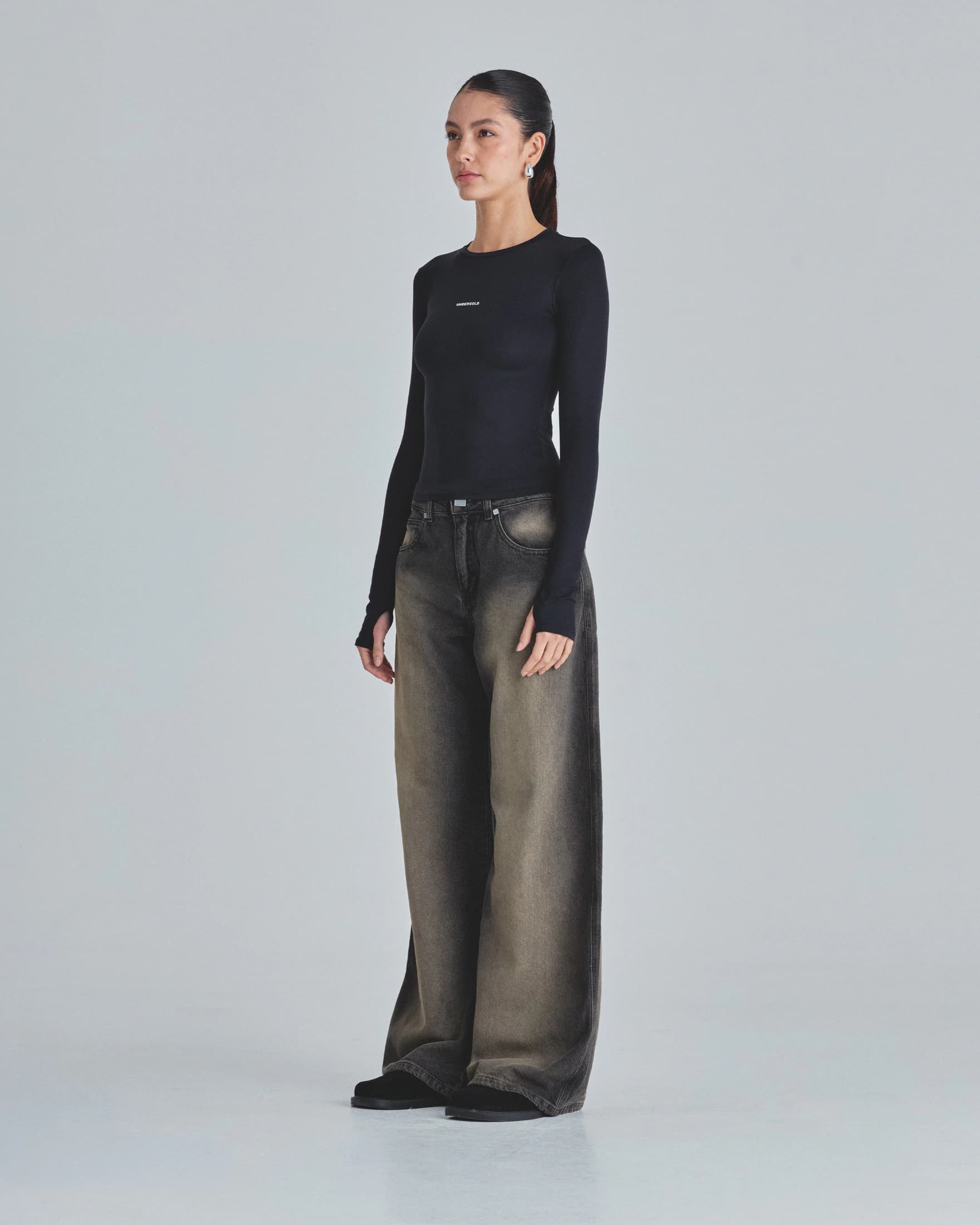 W Line Basic Long Sleeve Tshirt Black - imagen 5