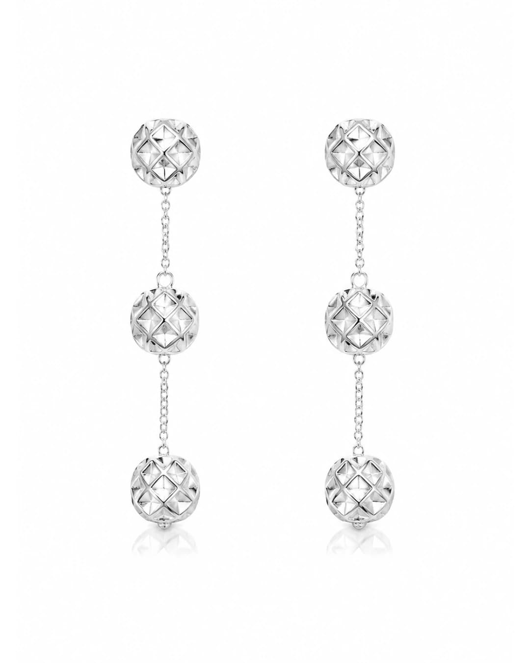 Aretes Cascada de abundancia en plata