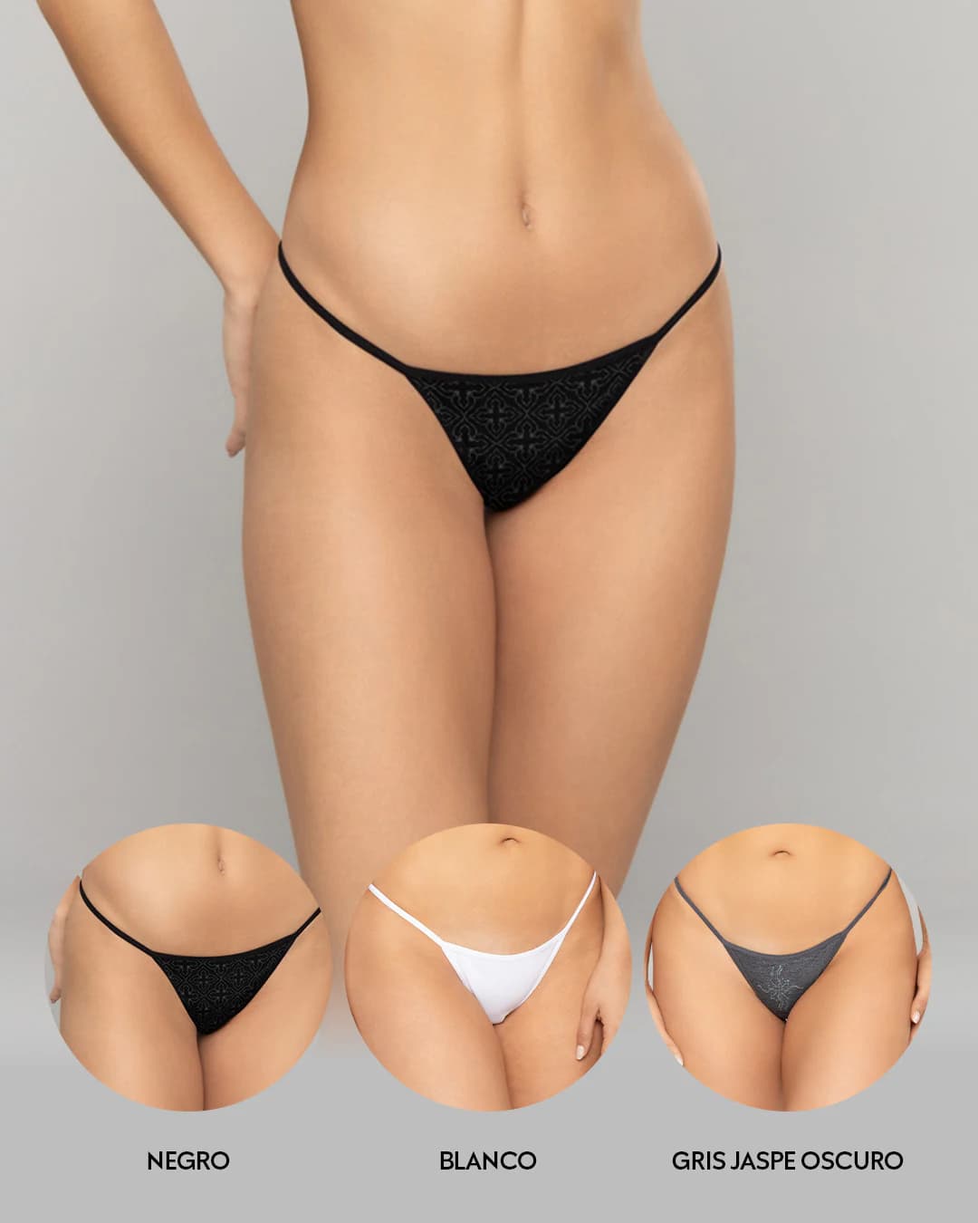 Tanga Hilo Invisible en Algodón Pack x3 para Mujer Ref. 9003 - imagen 7