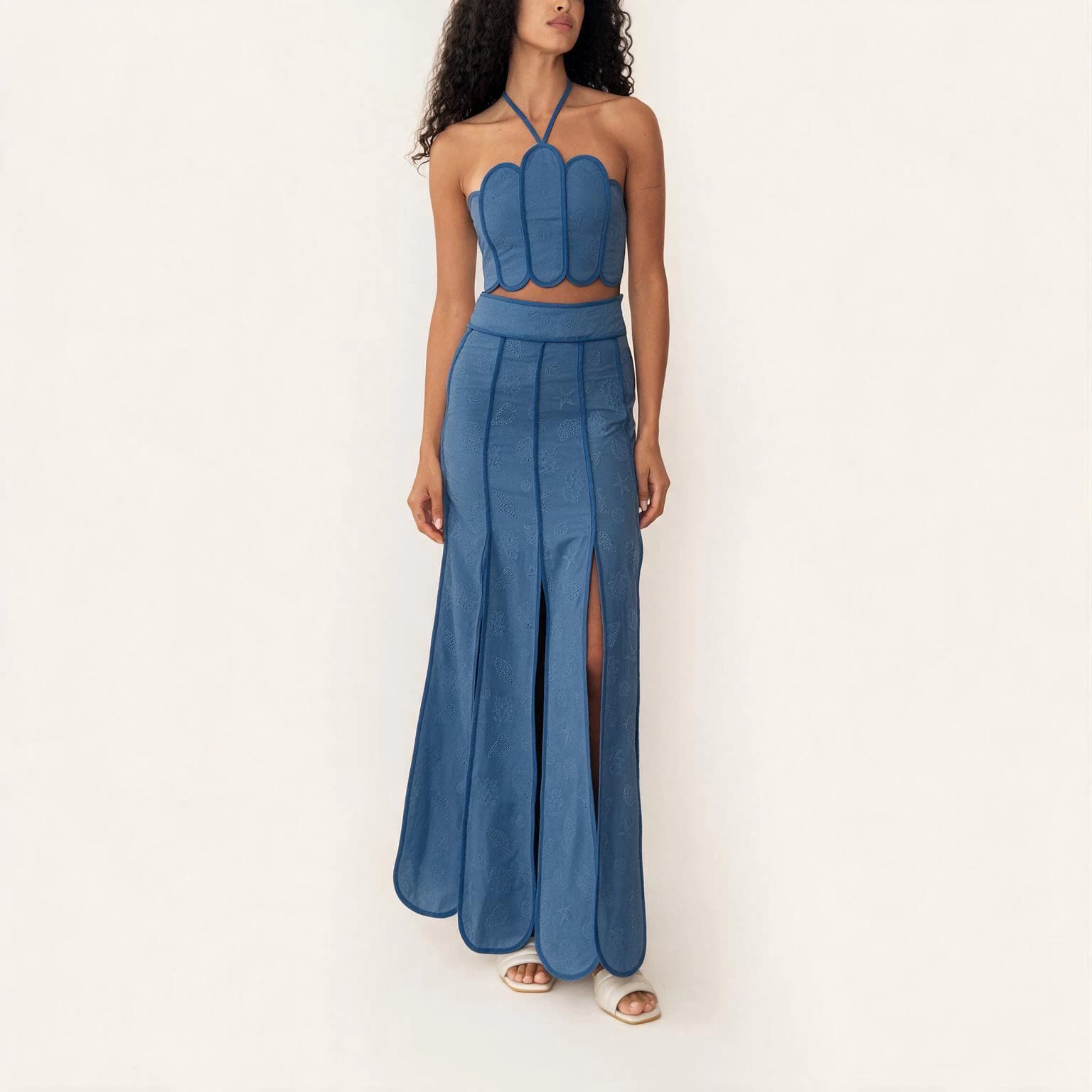 LENNY TOP (COQUINA DEEP SEA BLUE SEASHELLS - imagen 3
