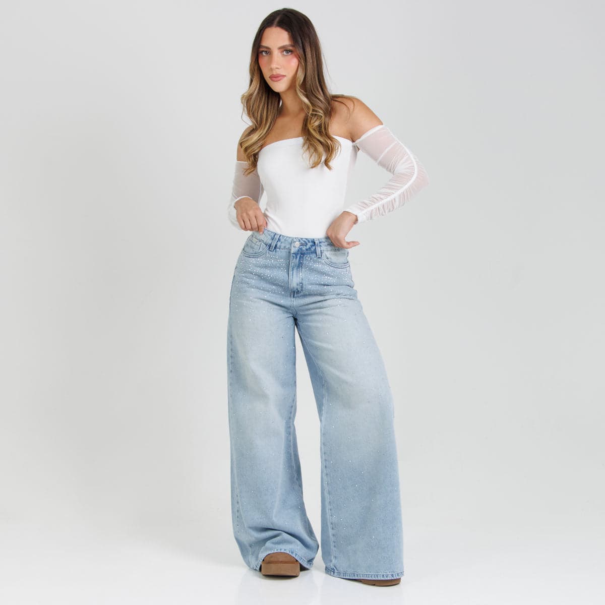 Jean Axspen Wide Leg Brillos Ax-2933 - imagen 2