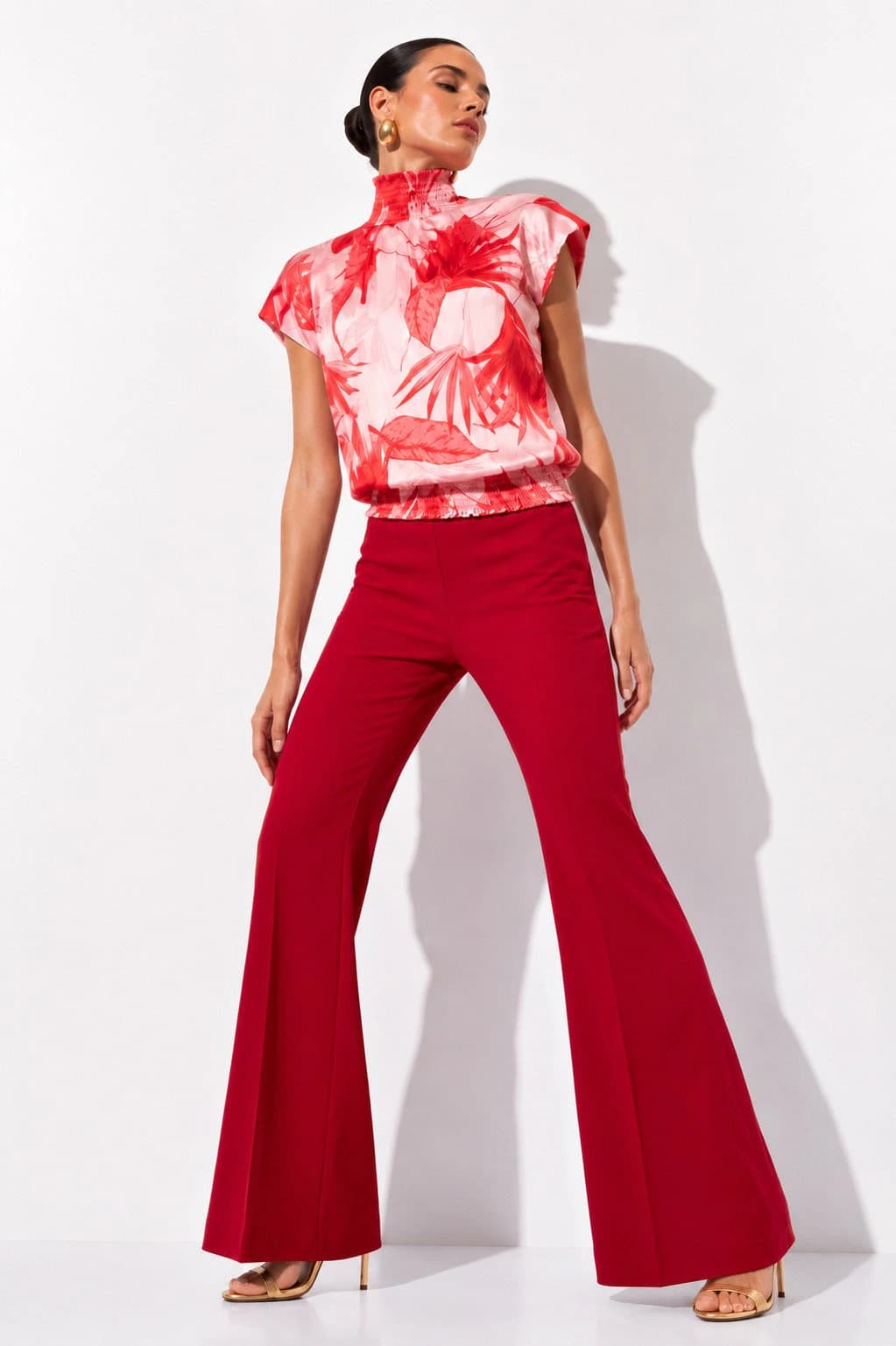 Blusa Brasia Flores Rojas - imagen 3