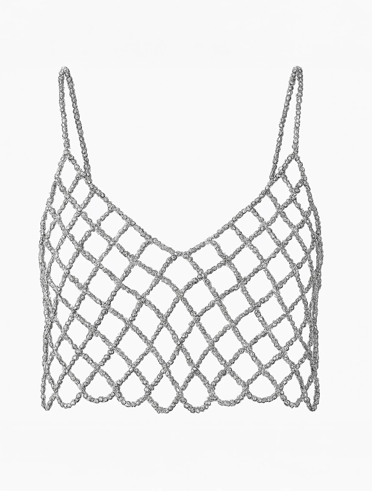 TOP DIAMANTE PLATEADO - imagen 1