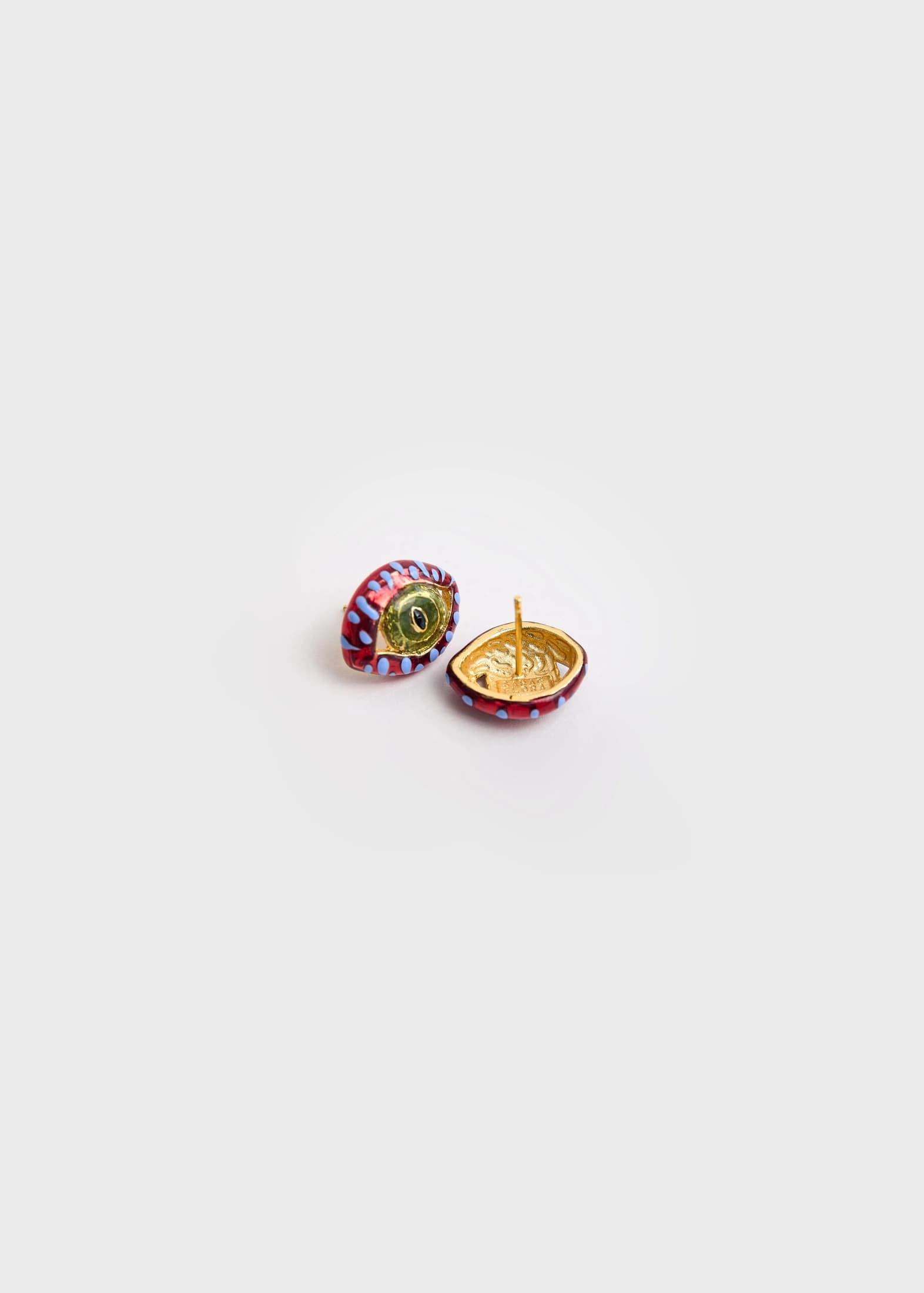 Aretes Cat Eye Mini Burgundy