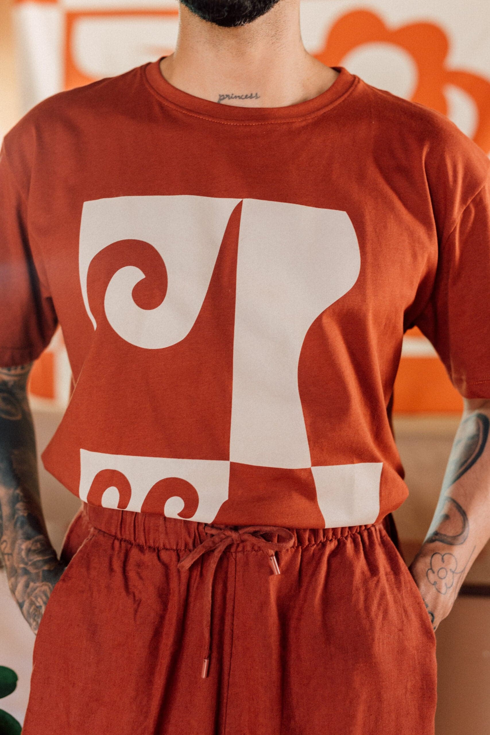 CAMISETA OLAS TERRACOTA - imagen 2