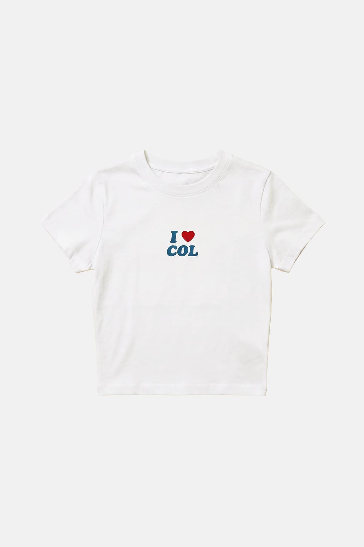 I <3 COL BABY TEE WHITE