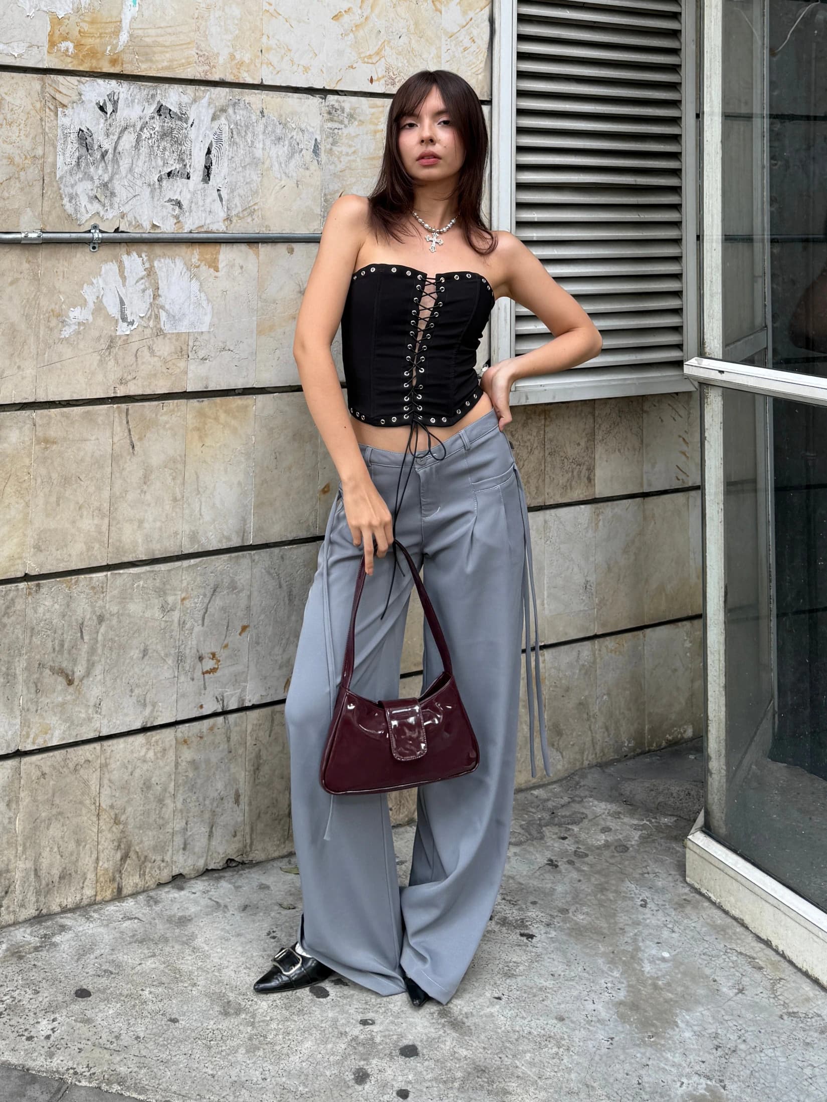PANT LAZOS GRIS - imagen 1