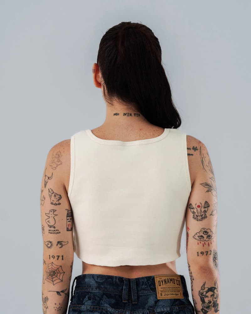 Crop Top Nacar Para Mujer Corte Imperio - imagen 3