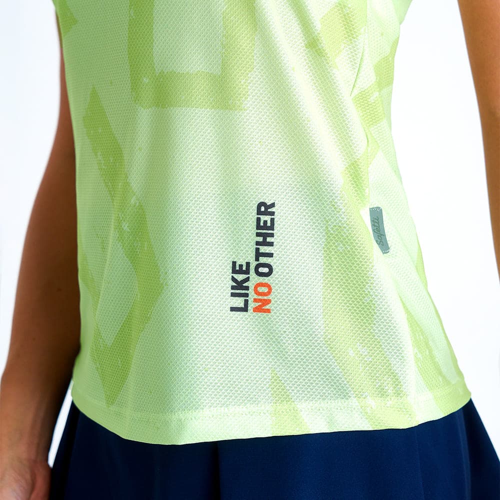 CAMISETA RUNNING MANGA SISA ENGRAVED YELLOW PARA MUJER - imagen 5