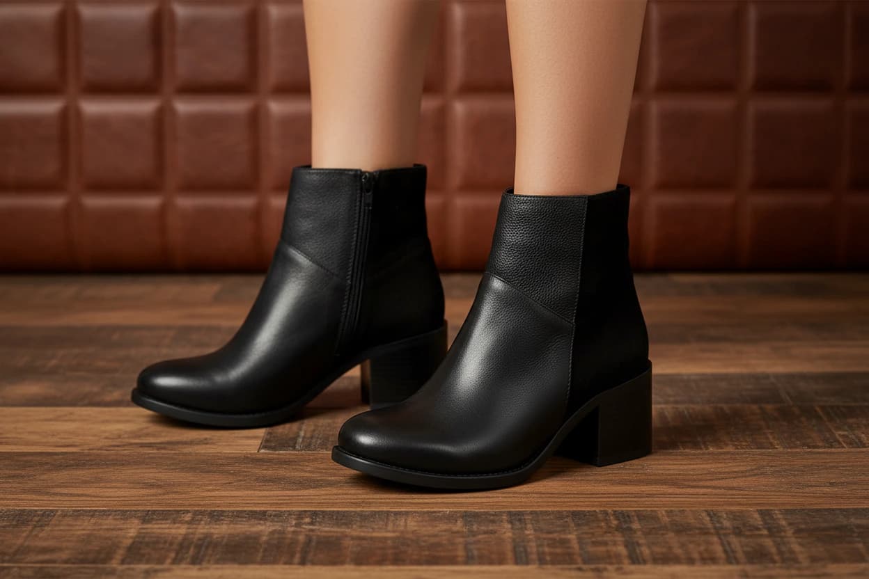 Botin Bianca Cuero Negro - imagen 2