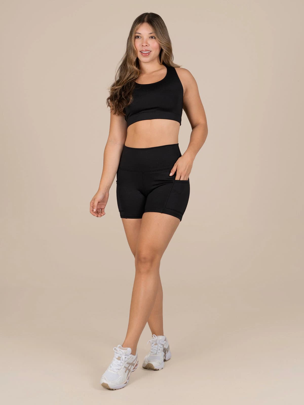 Poket short set negro