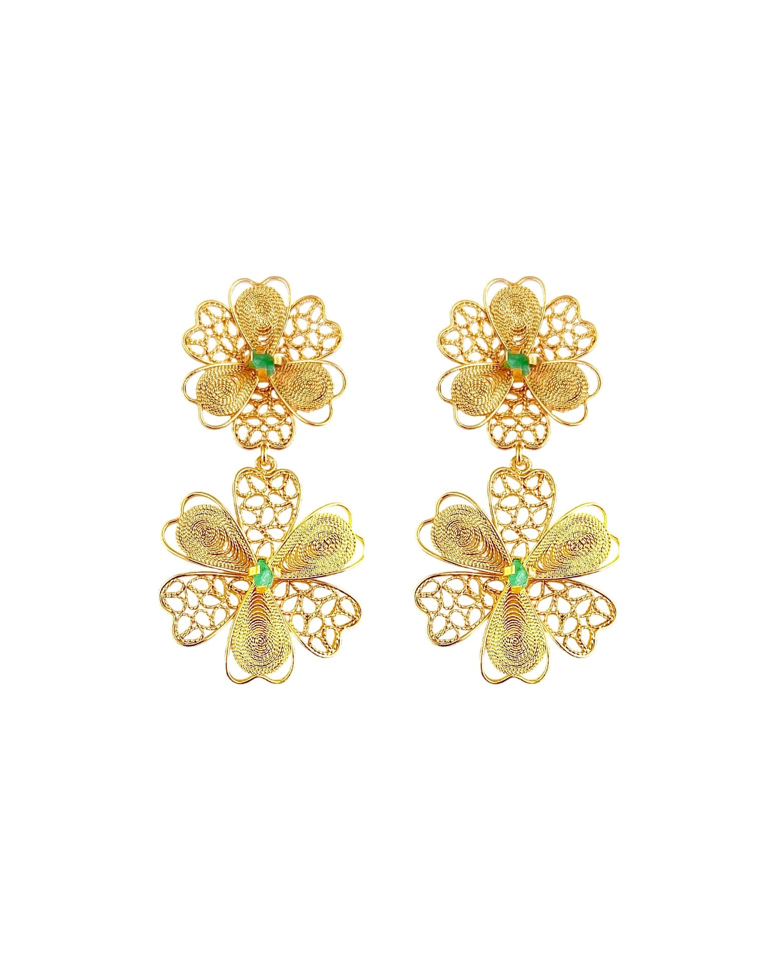 Aretes doble flor, Barbara