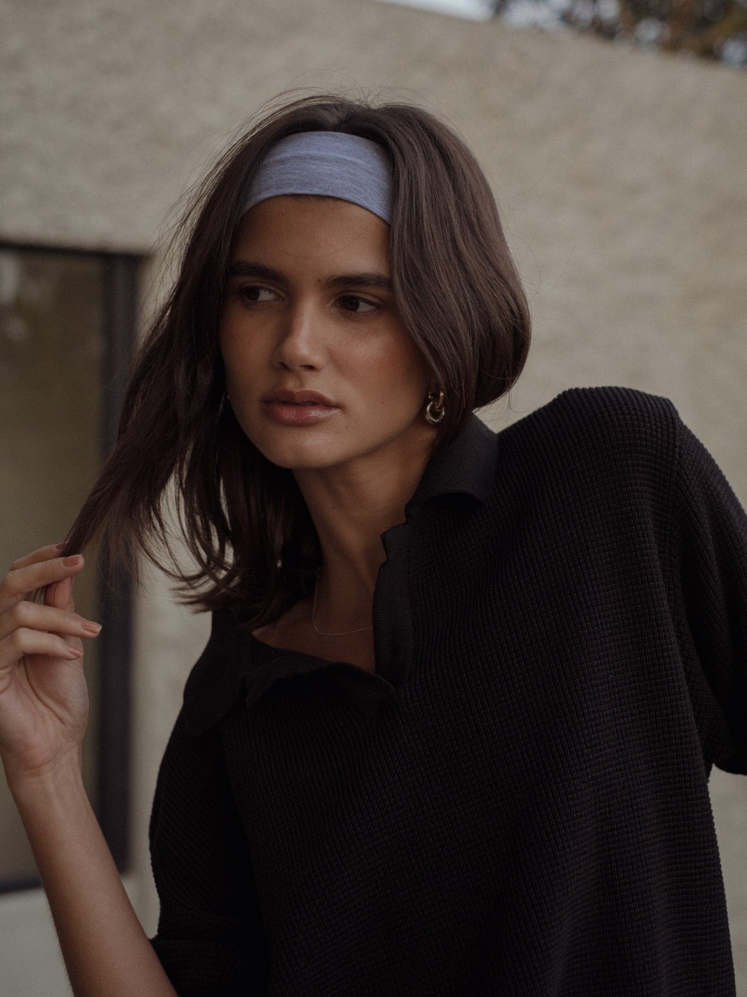 COTTON HEADBAND - GRAFITO GRAY - imagen 6
