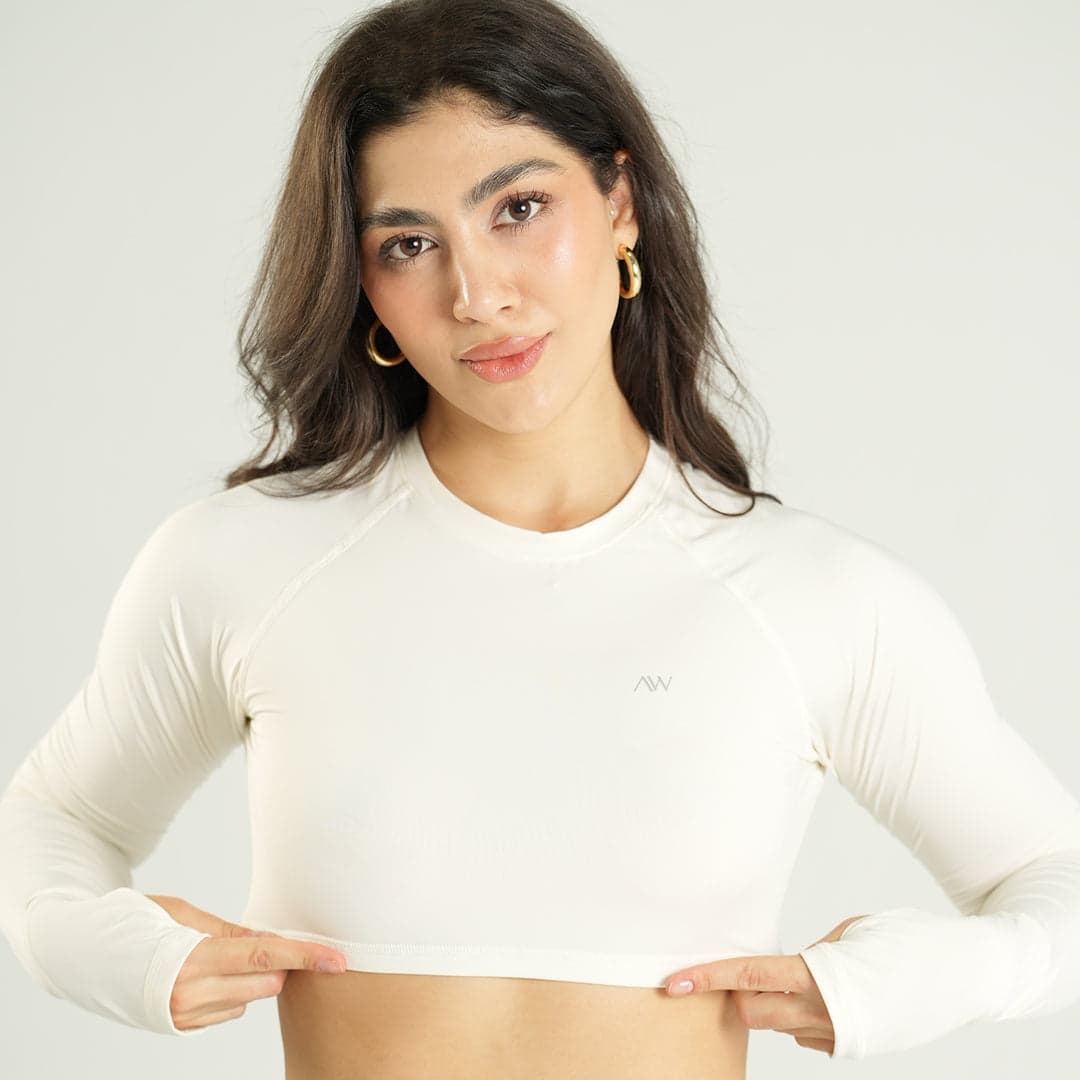 Long Sleeve Crop Crudo
