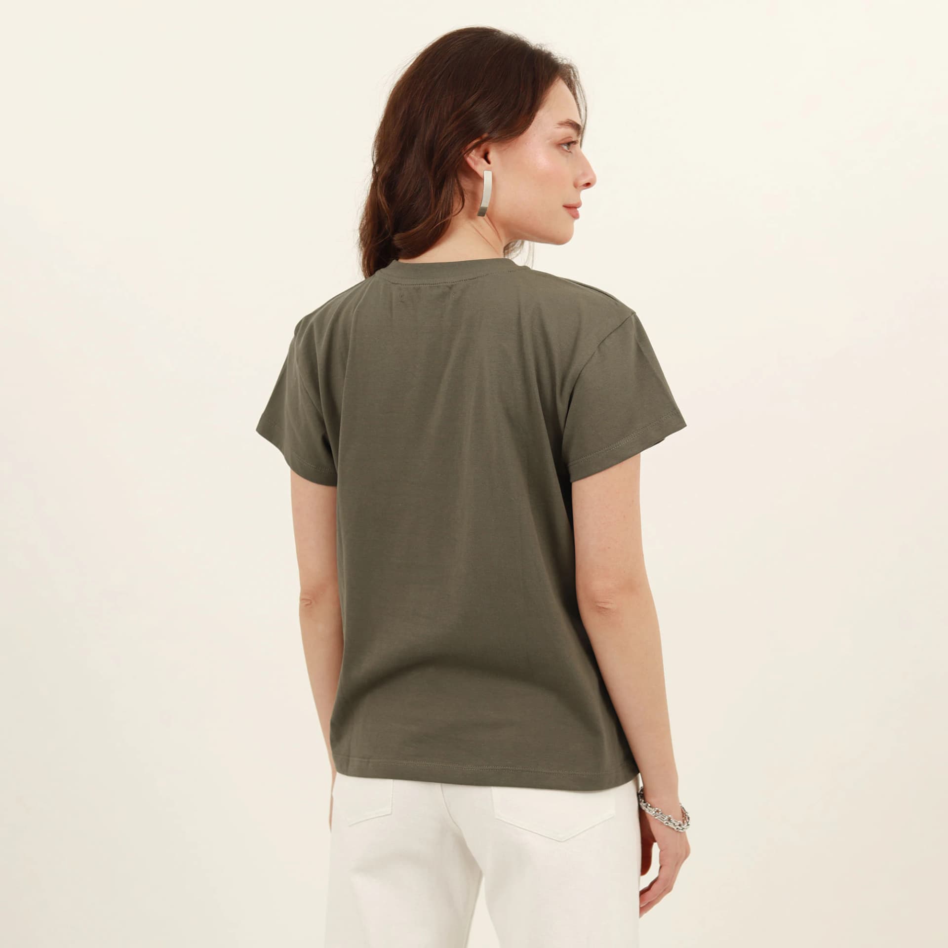 Camiseta cuello redondo manga corta con taches Wild emotion - imagen 9