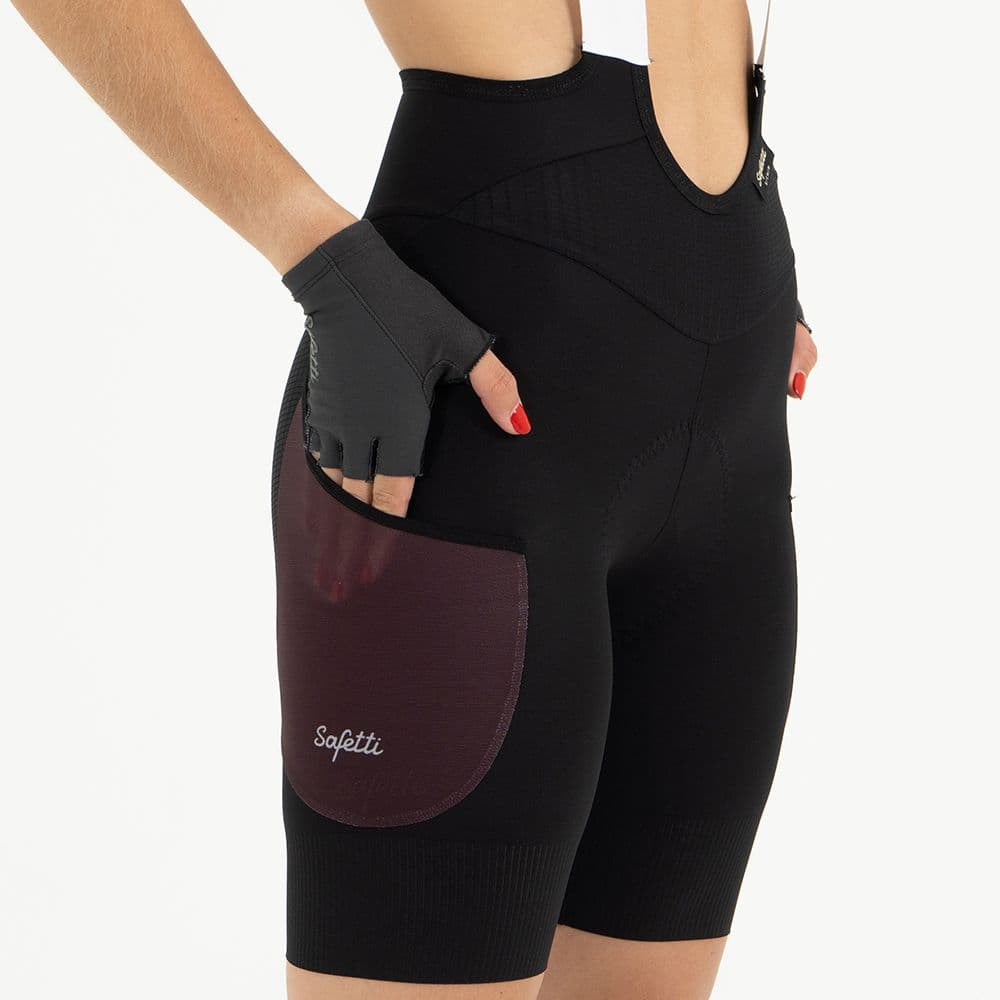 PANTALONETA CICLISMO CON CARGADERAS EVANS CARGO VINO PARA MUJER - imagen 4