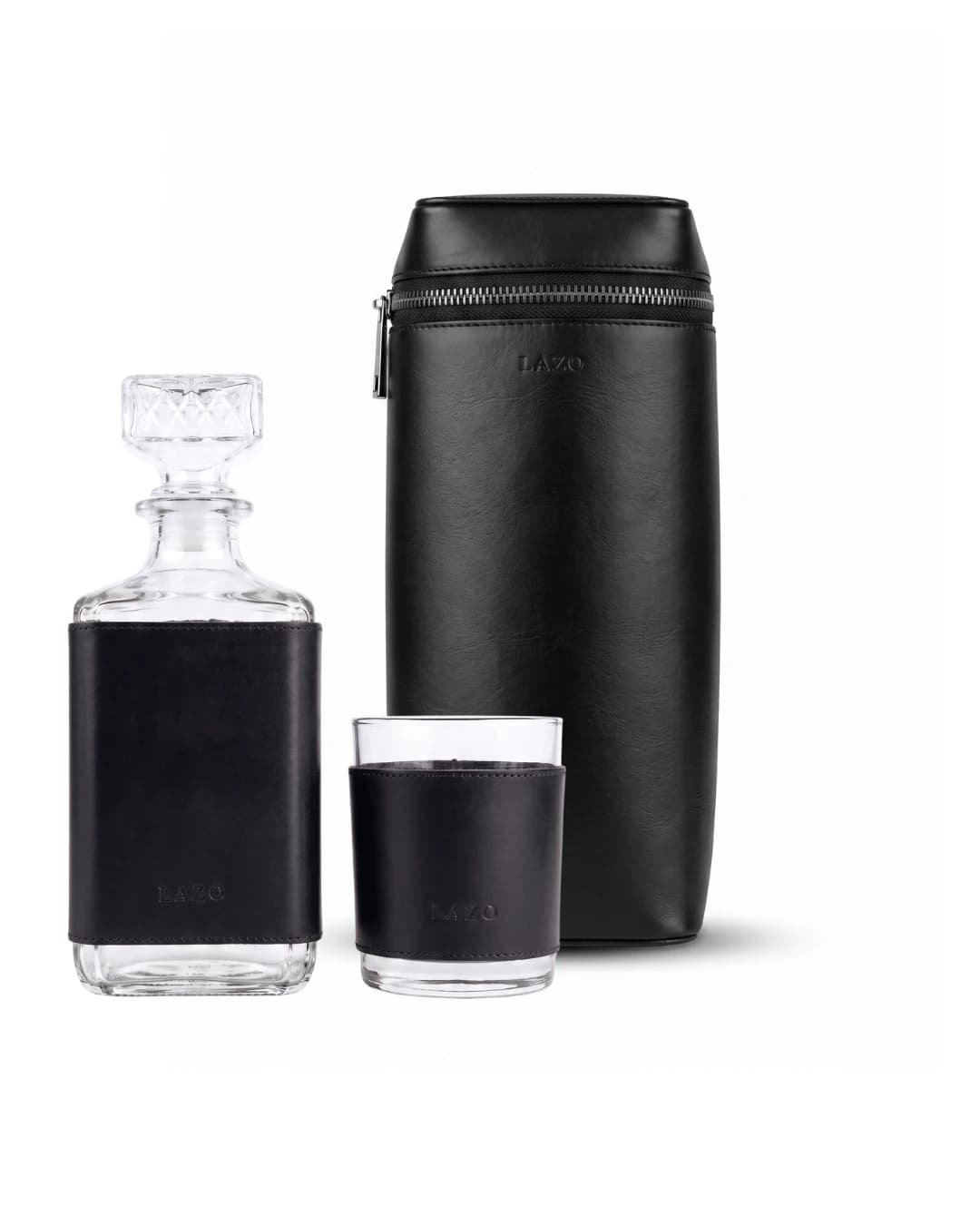 Combo Whiskera + Vaso Negro - Con grabado de iniciales - imagen 1