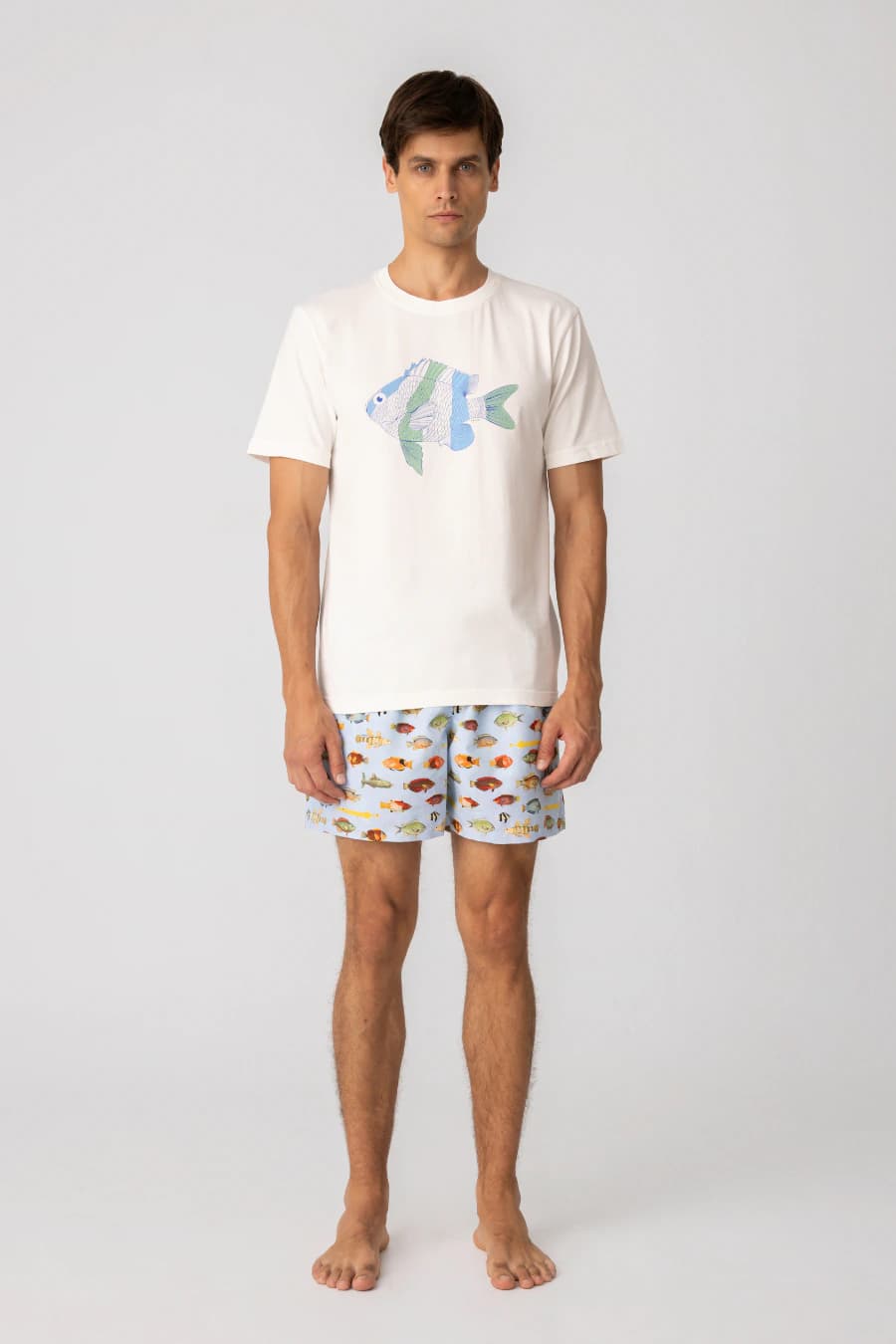 Men's cotton t-shirt white leviatan - imagen 1