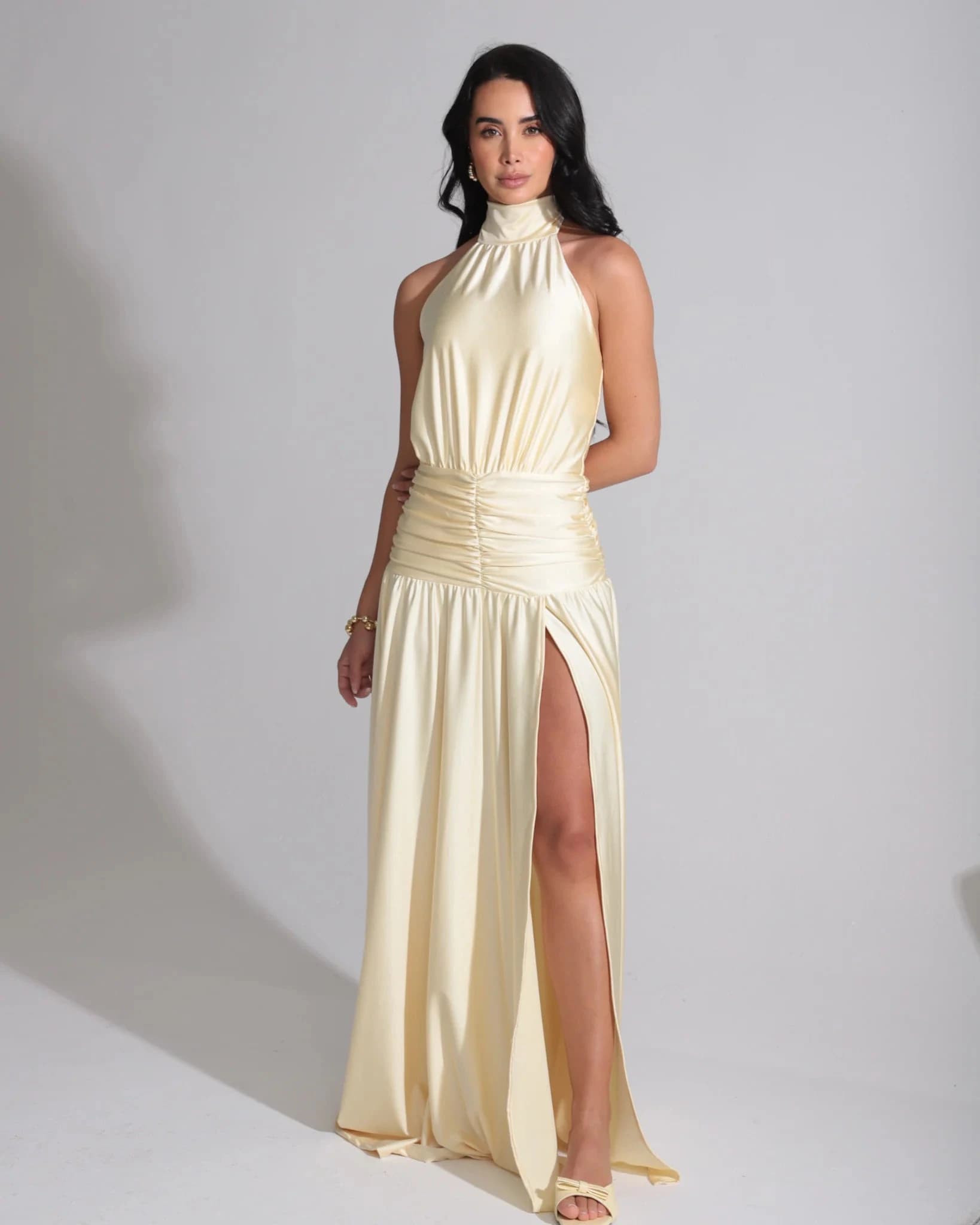 Vestido de Fiesta Halter Anudado Cuello