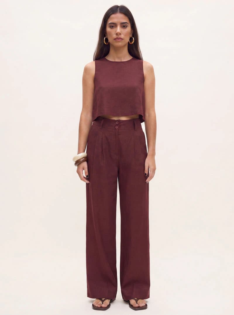 PANTALÓN CANVAS VINO