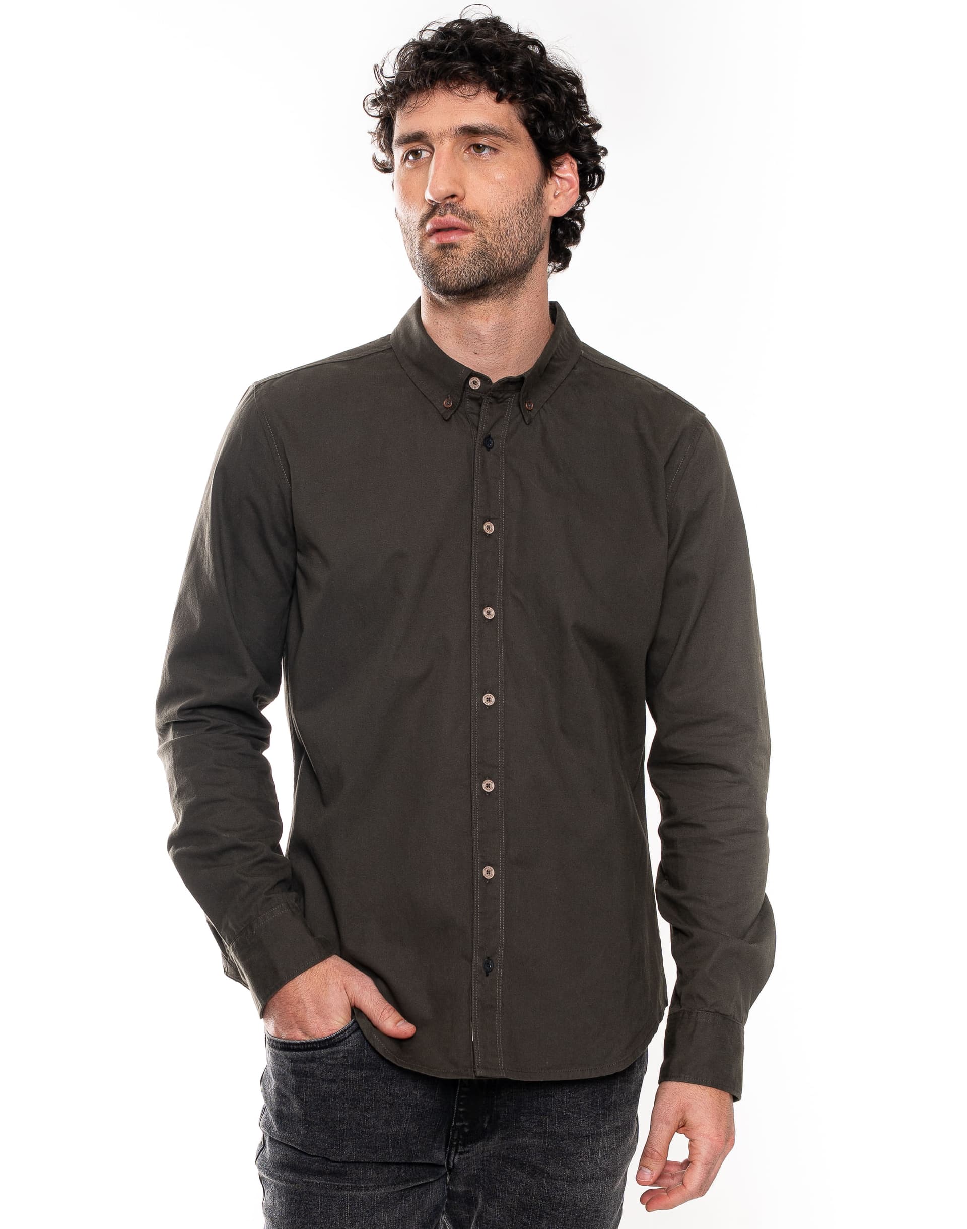 Camisa Manga Larga Unicolor