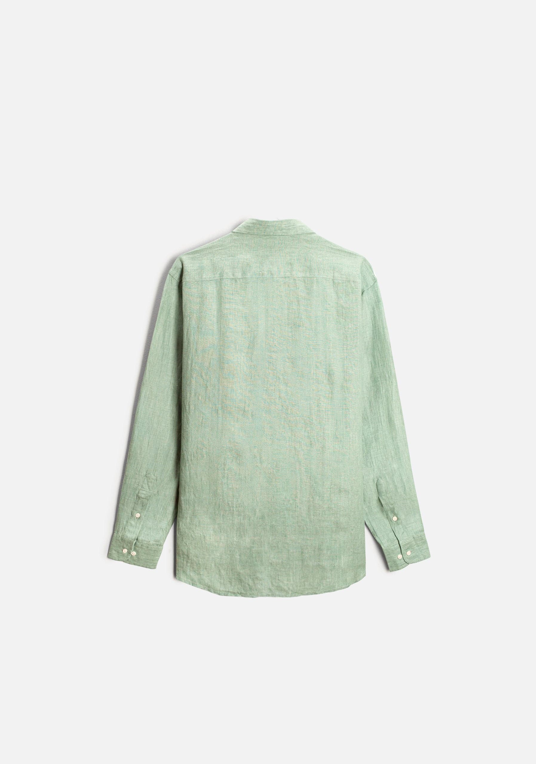 Camisa H CI Lino L-Atn Verde Med - imagen 4