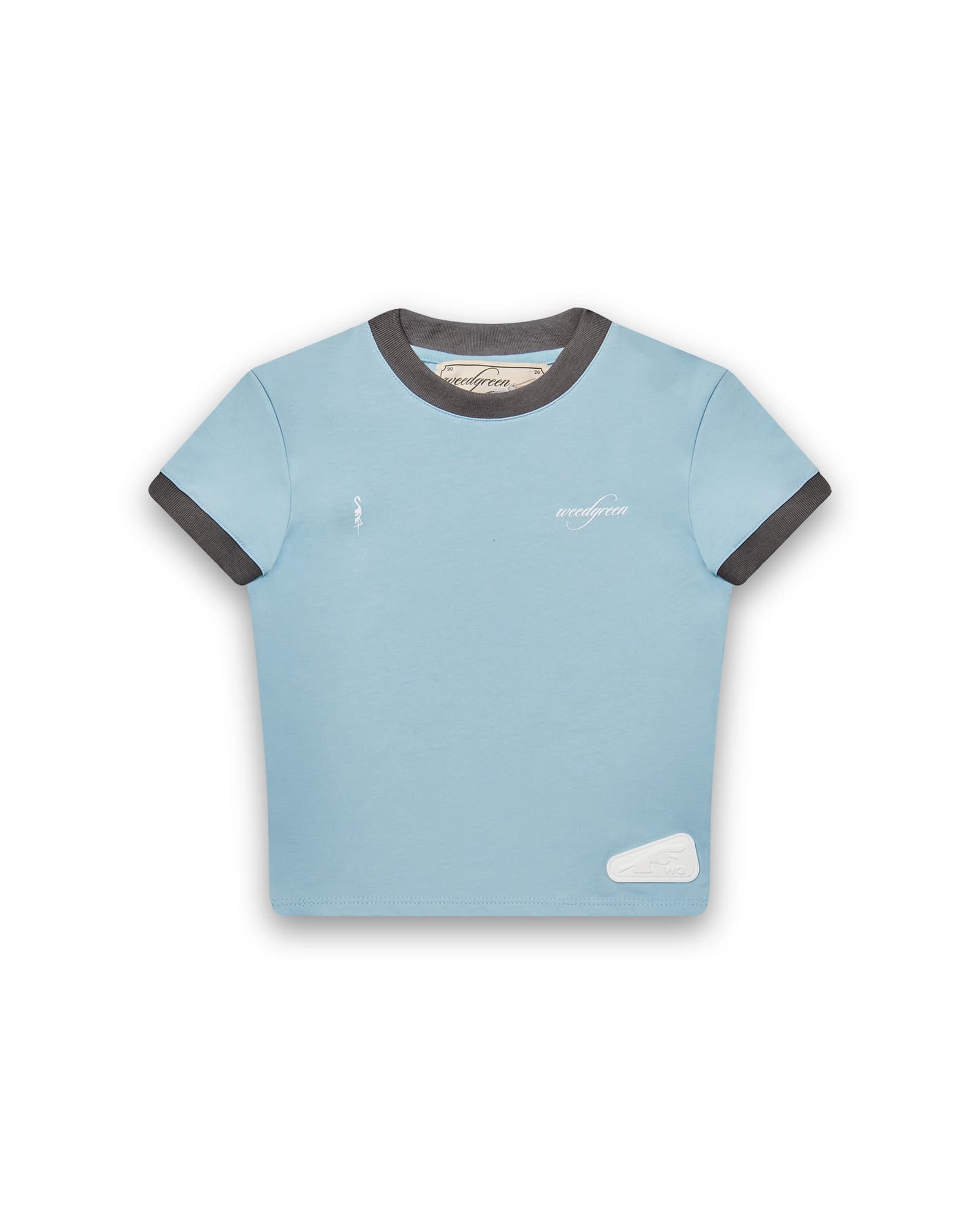 CAMISETA SLIM CON RIB MIGRACIONES AZUL - imagen 1