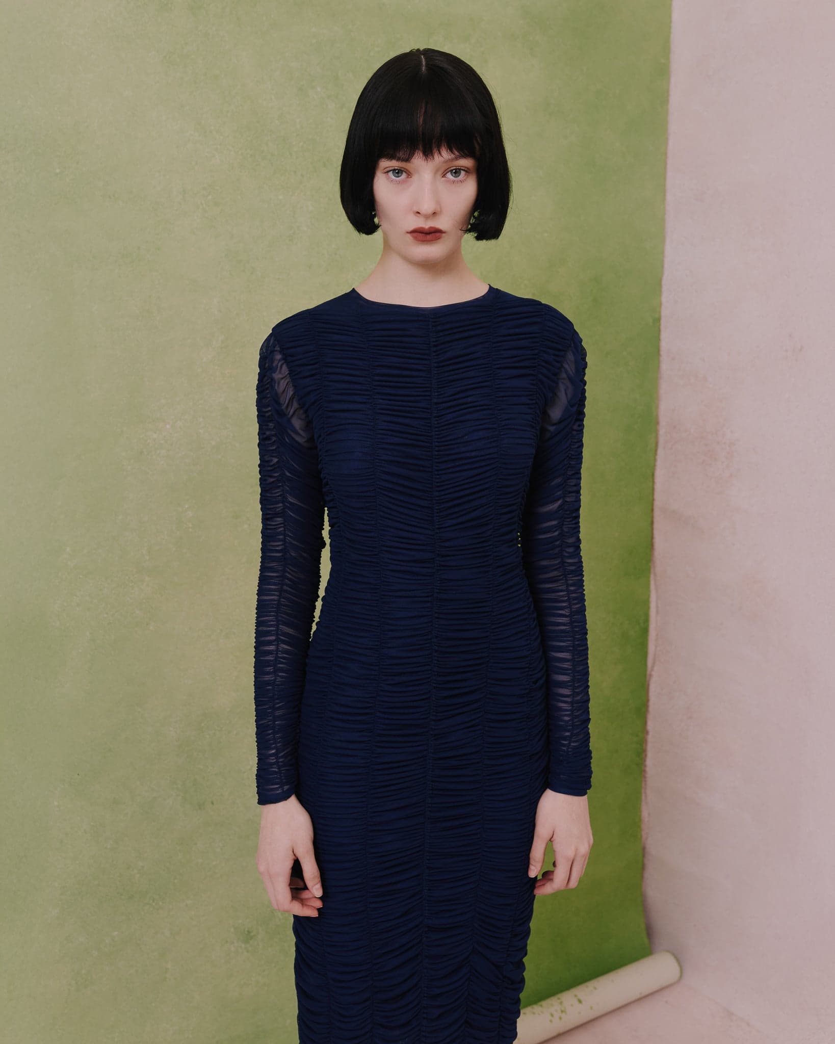 Ruched Tulle Midi Dress - imagen 2