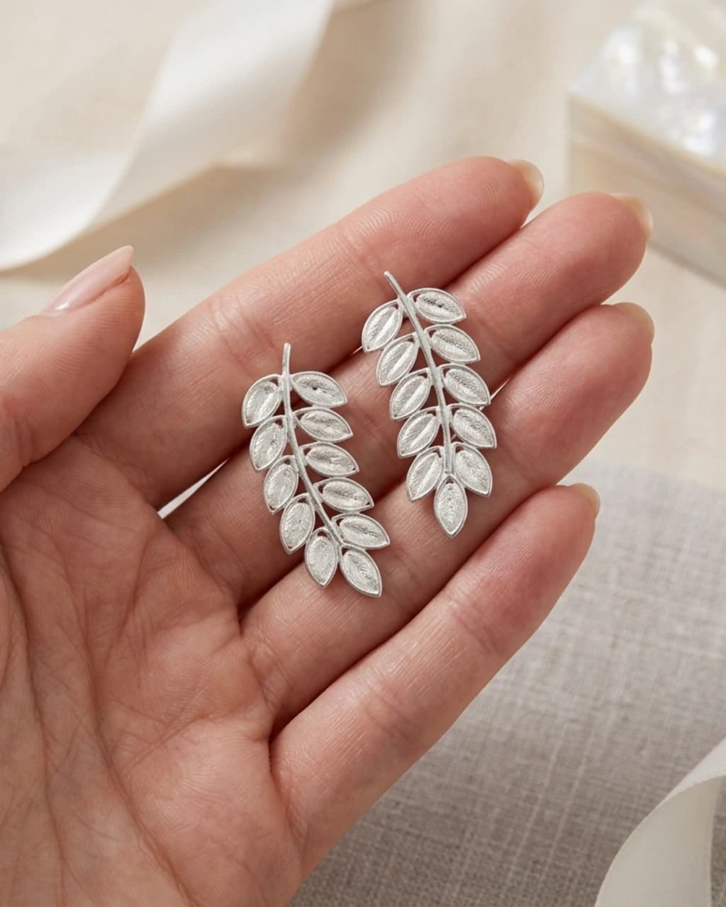 Aretes Rama en Plata ley 950 Filigrana