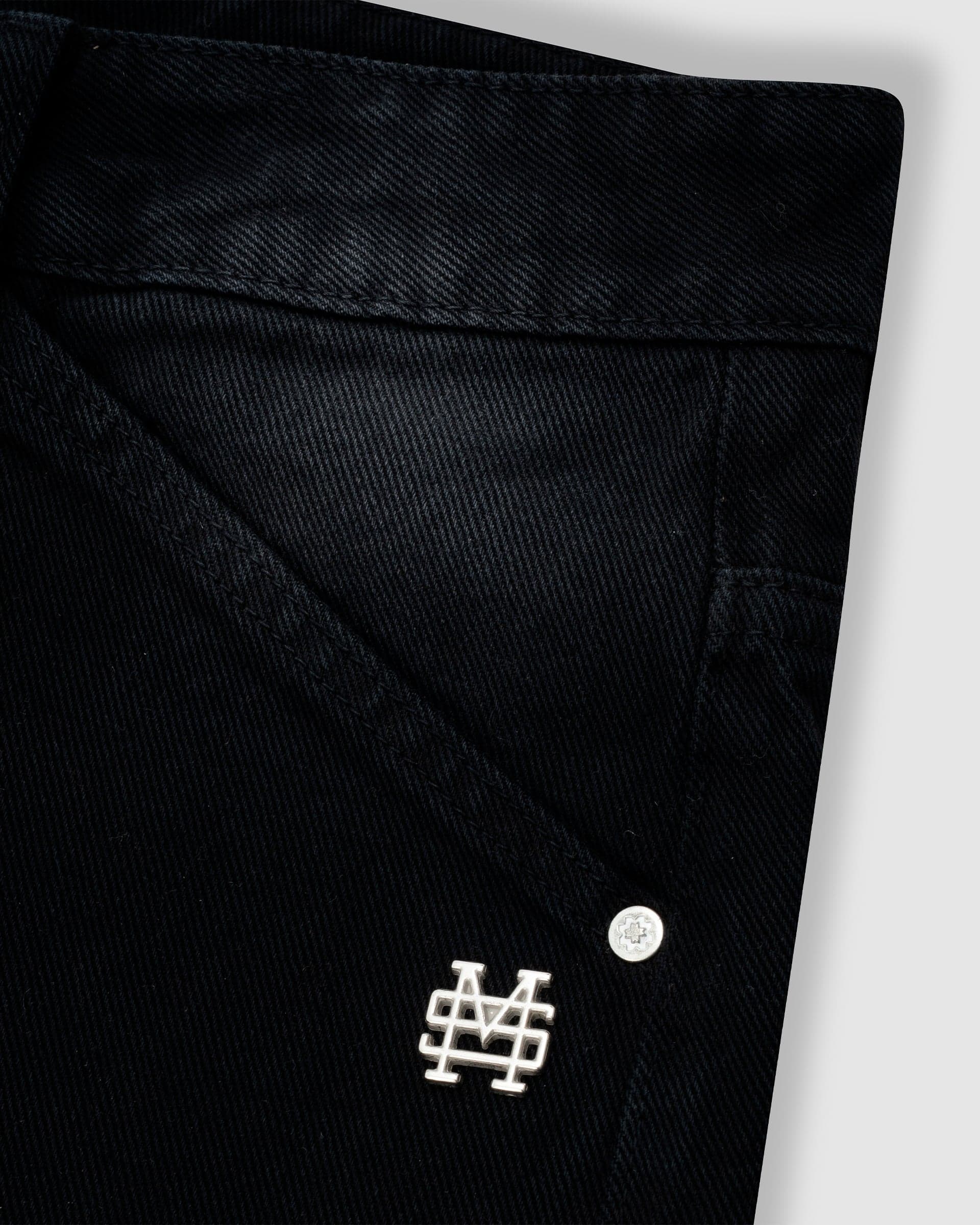 Pocket Straight Pants – Negro Desgastado - imagen 6
