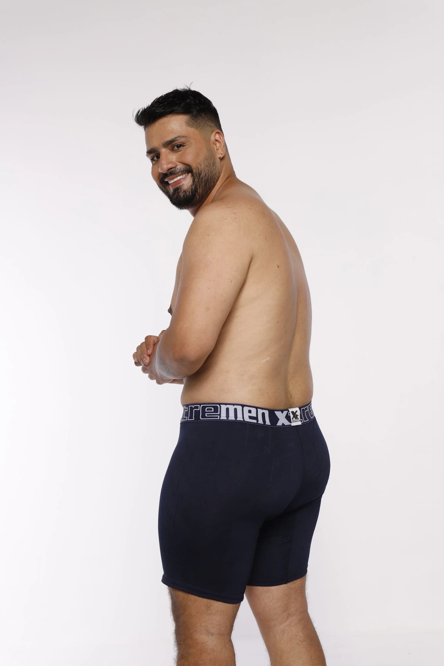 BOXER CLASICO  EXTRAGRANDE MICROFIBRA  JACQUARD  NAIPE AZUL OSC - imagen 8