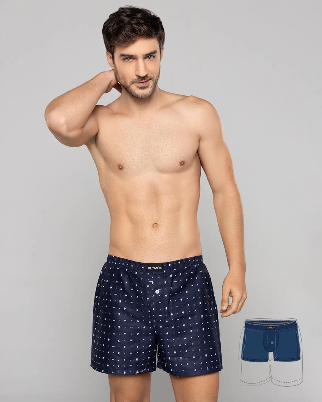 Boxer suelto con boxer interno en poliester Ref. 3052 - imagen 16