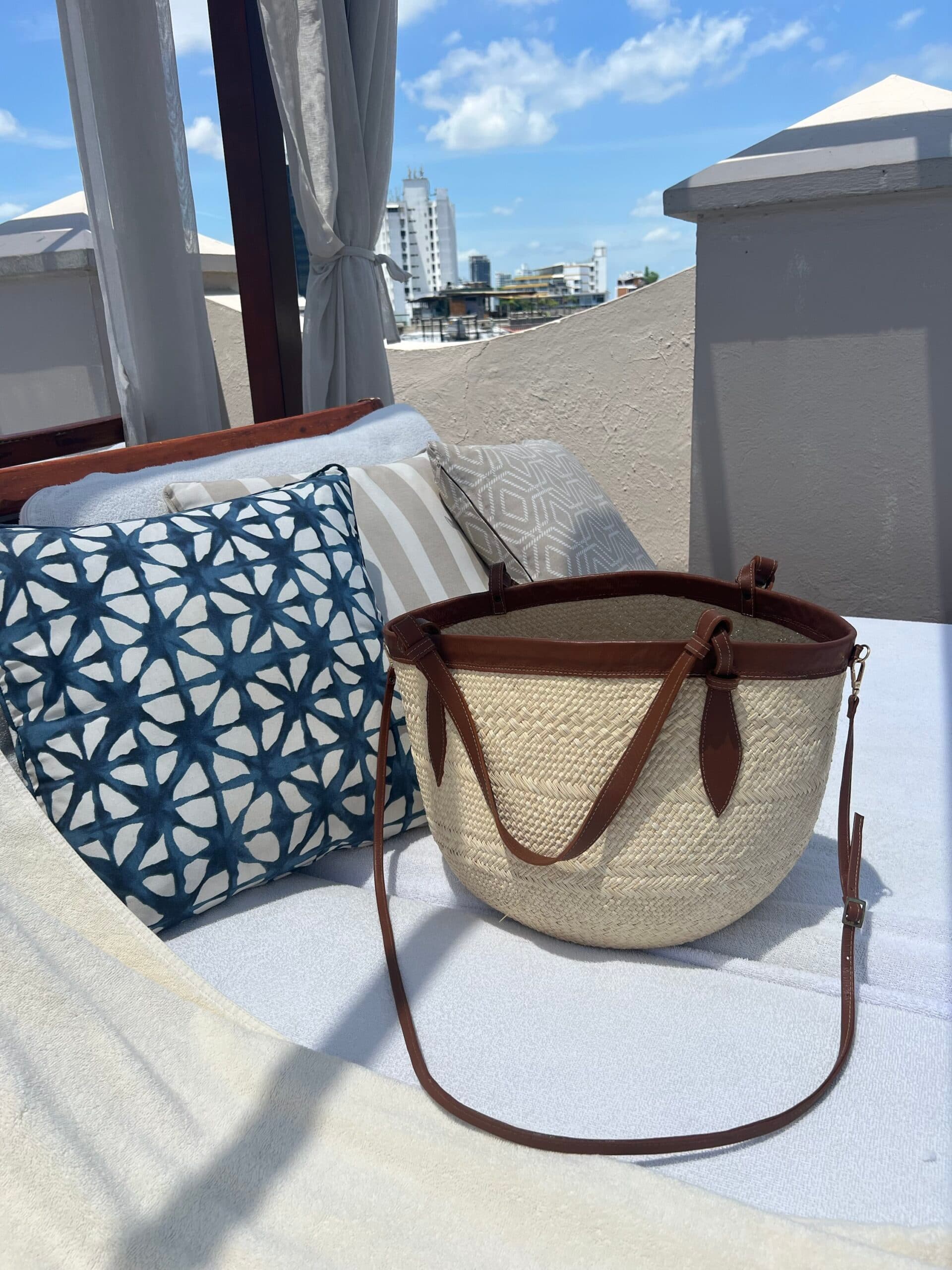 Leather Beach Bag -Midium - imagen 5