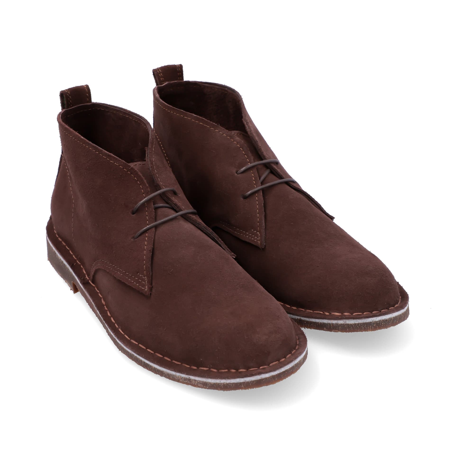 Botas Desert Hombre Cuero Carnaza Café - imagen 1