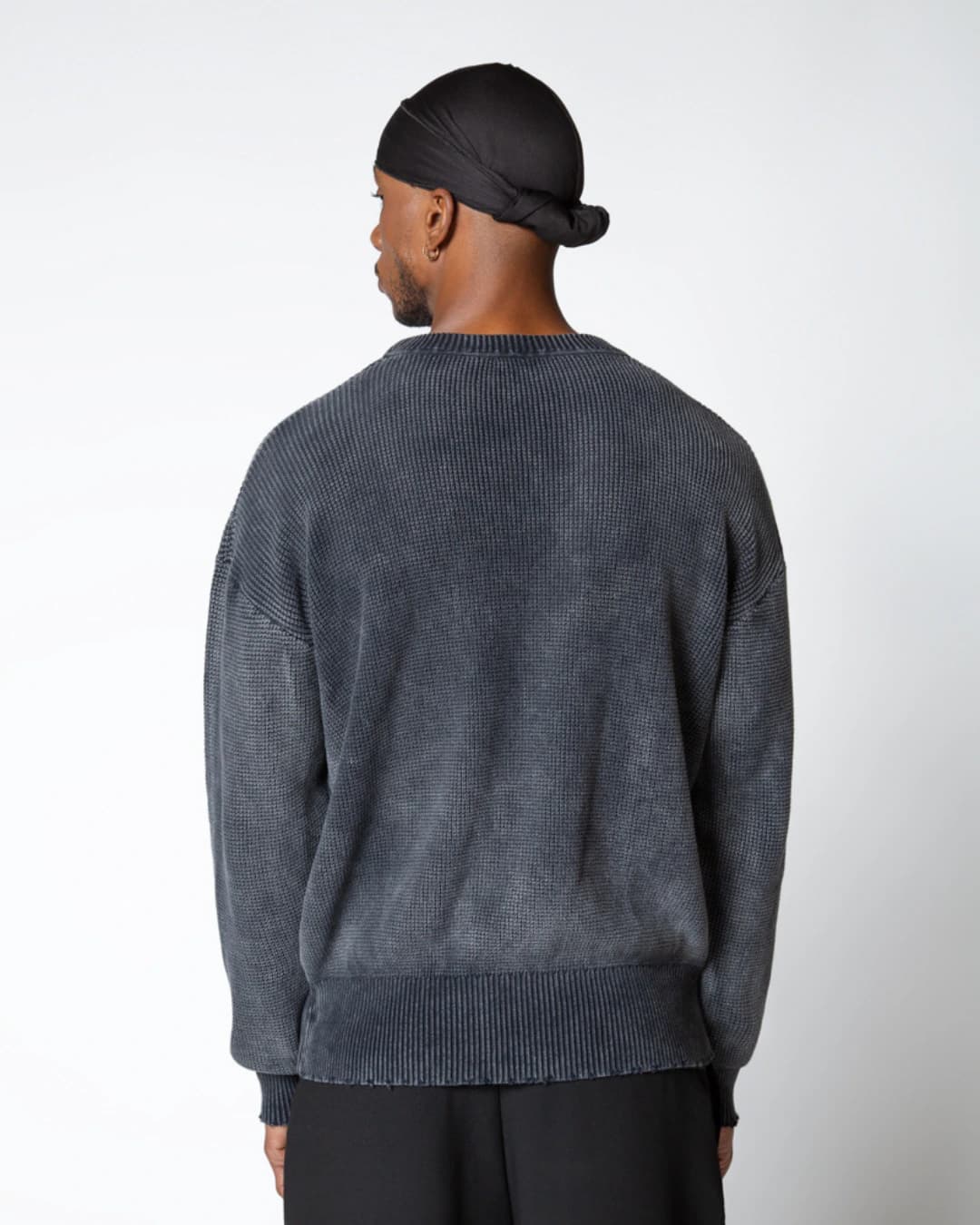 DOPAMINE BLACK KNIT CREWNECK - imagen 4